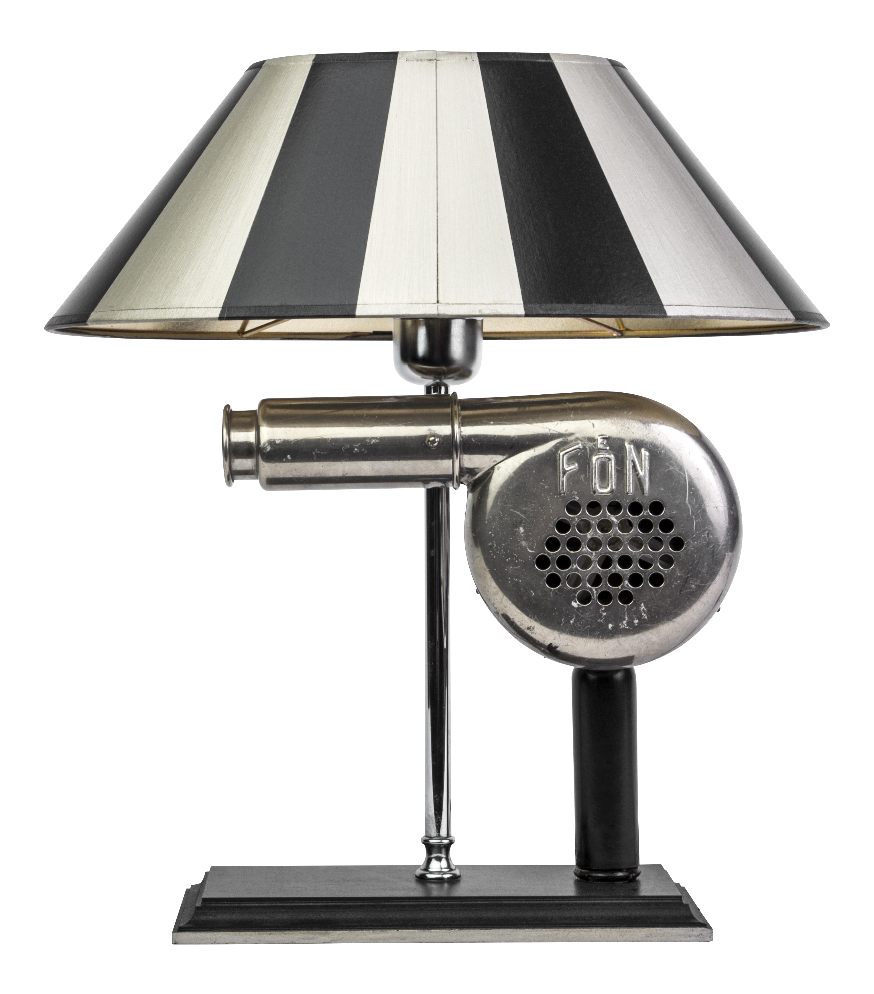 art deco chrome table lamp