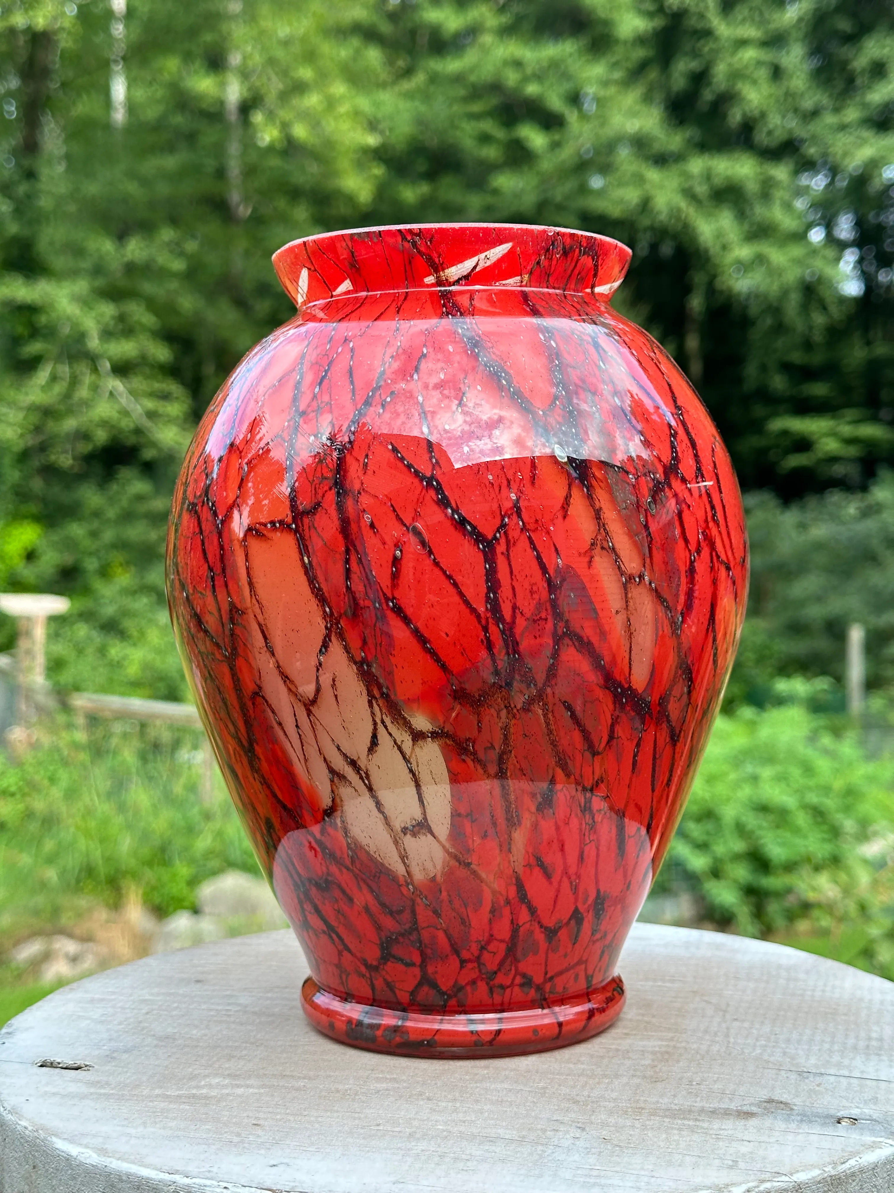 WMF ikora ガラス　花瓶 1950s Mid Century Ikora Art Glass Vase, Wmf Germany | Chairish