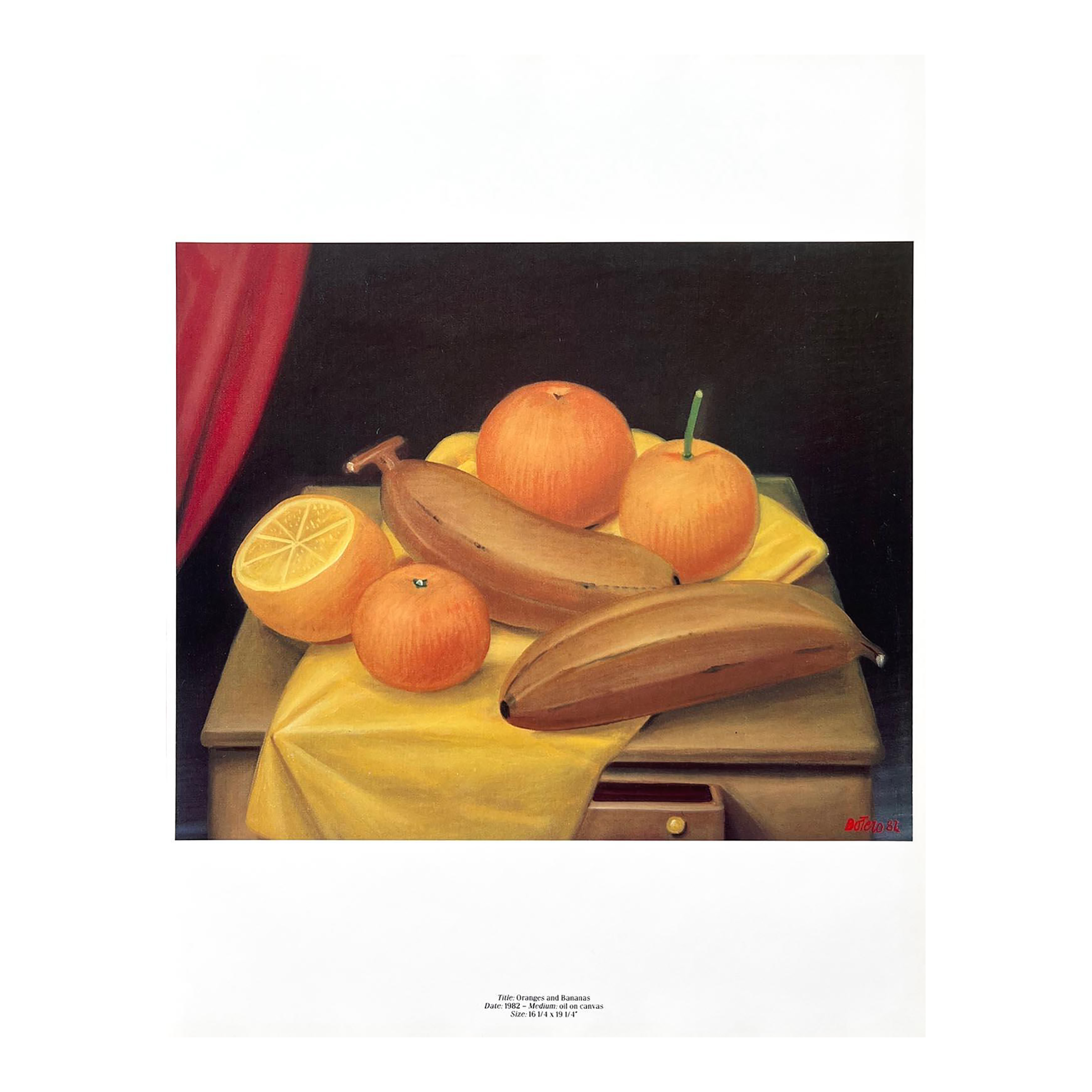 Fernando Botero 58 Oranges and Bananas 1983 | Chairish