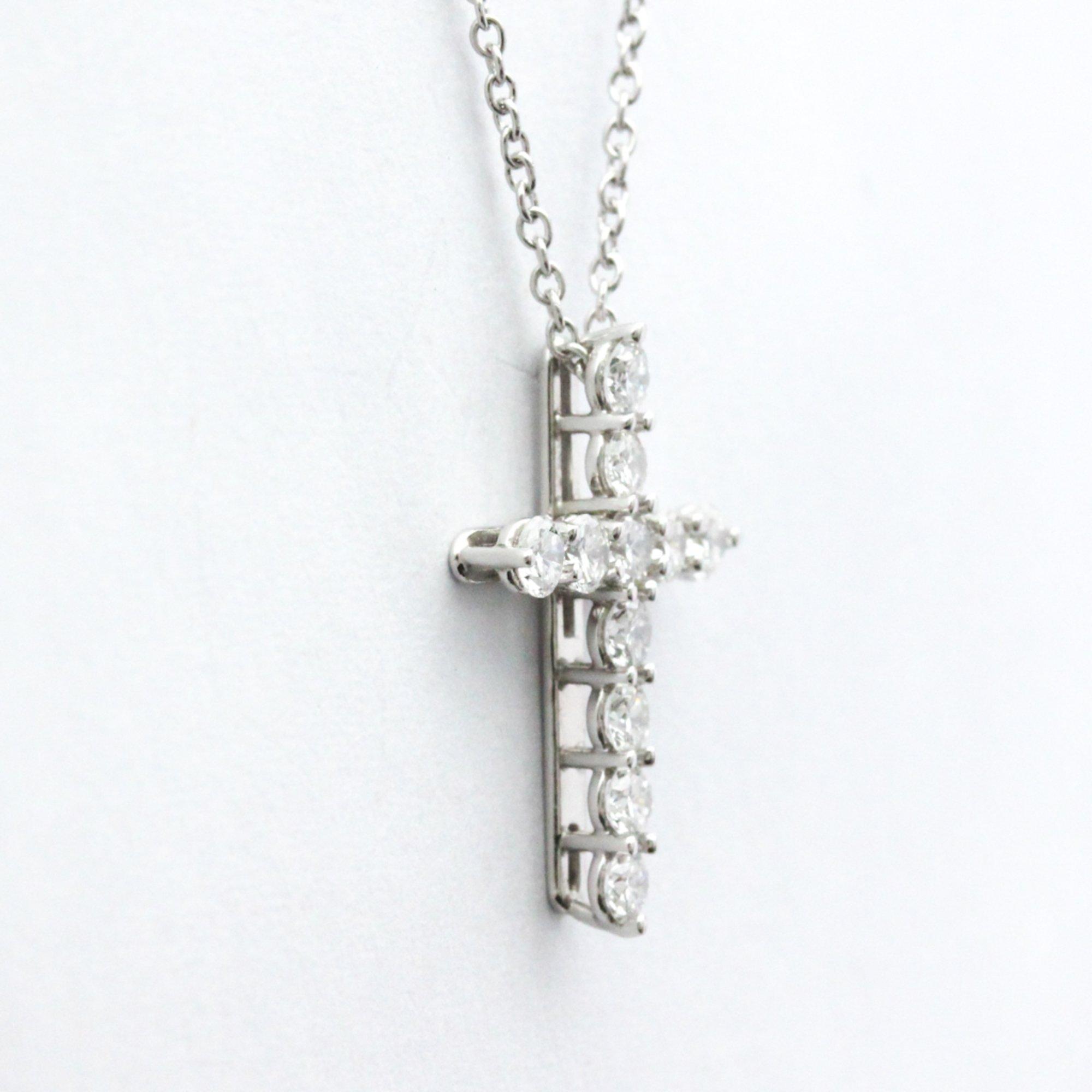 White gold cross sales necklace tiffany
