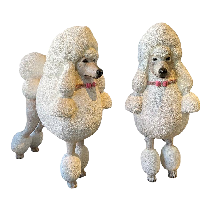 Life Size Fiberglass French Poodles A Pair Chairish