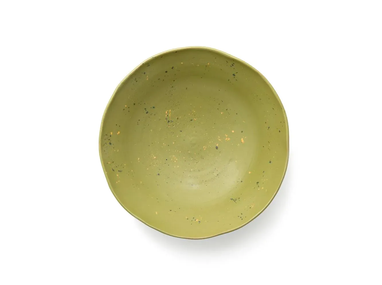 Large Moss Green Serving Bowl- Made in Italy
