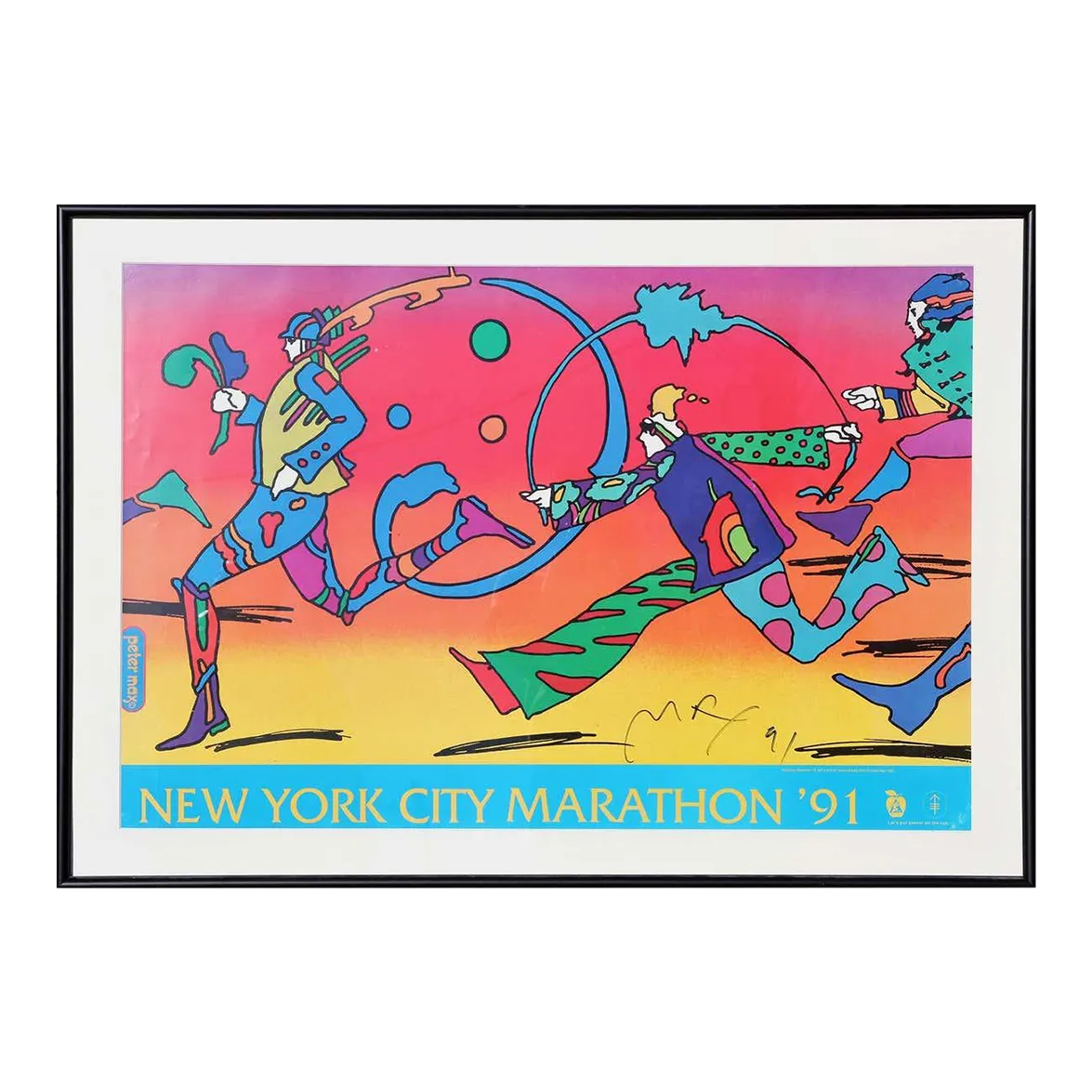 1991 Technicolor New York City Marathon Original Poster by Peter