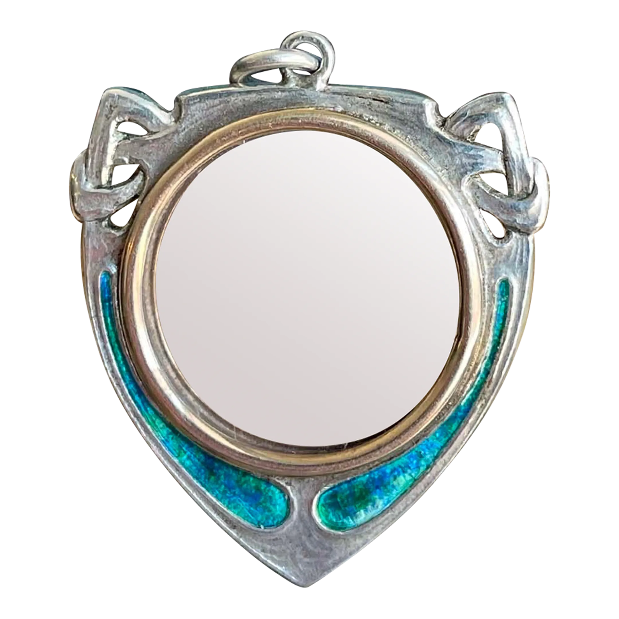 Antique Archibald Knox for Liberty Silver Enamel Pendant Locket