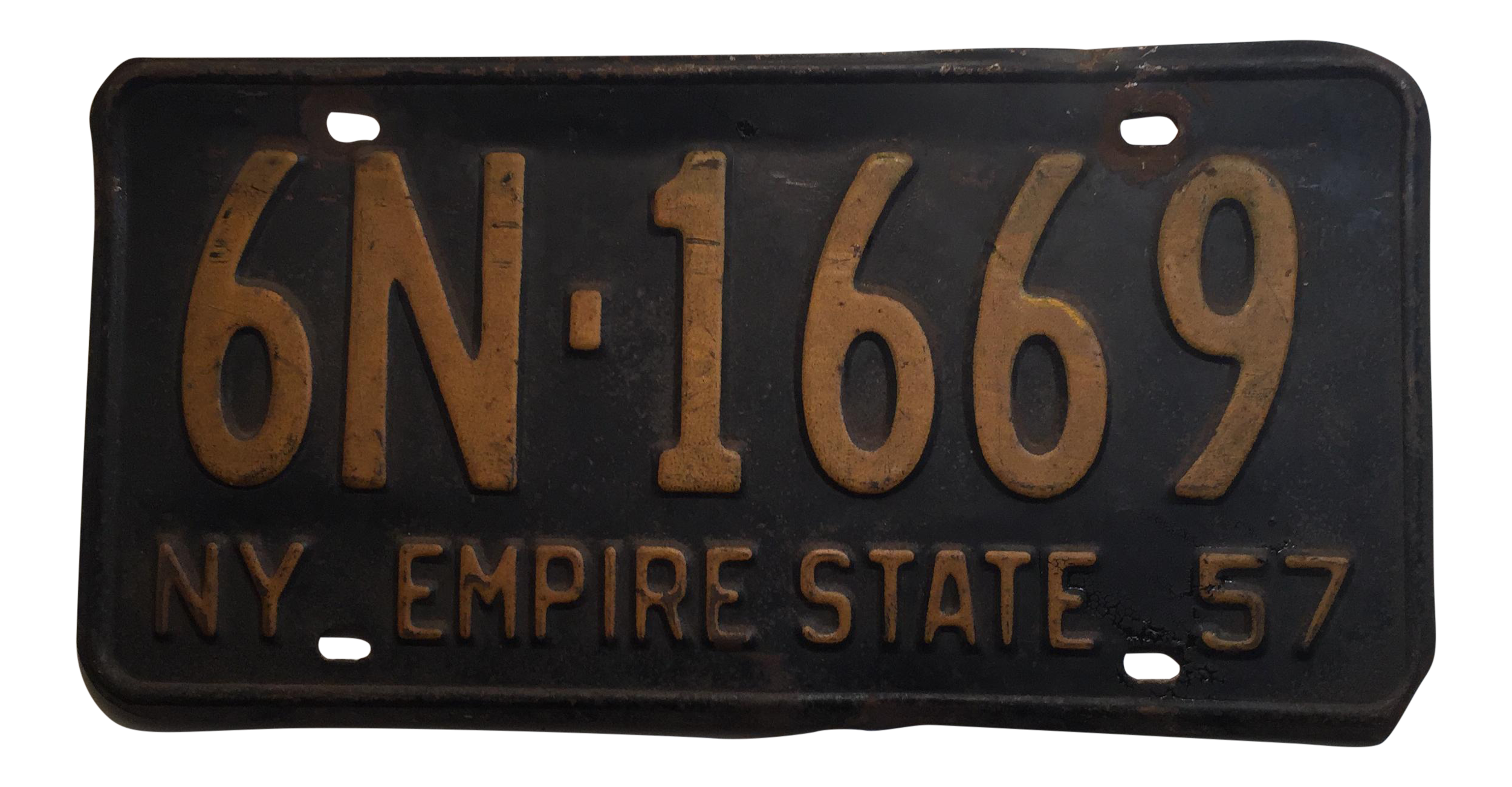 Vintage 1957 New York License Plate | Chairish