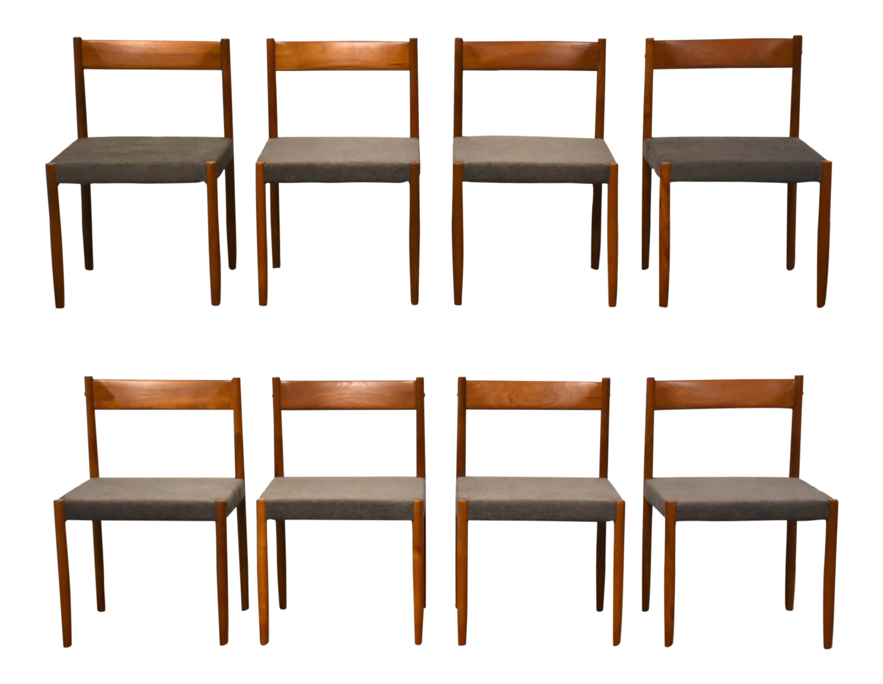 Teak MidCentury Modern Dining Chairs Set of 8 Chairish