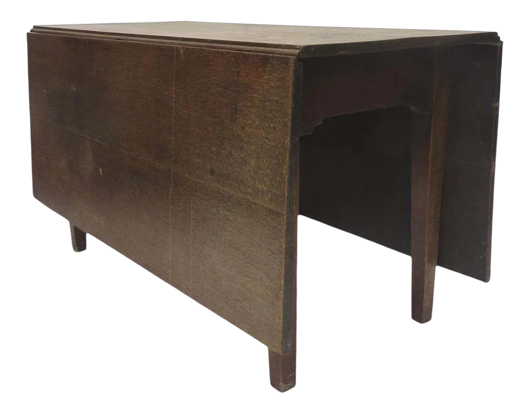 19th Century English Elm and Oak Drop Leaf Table Chairish