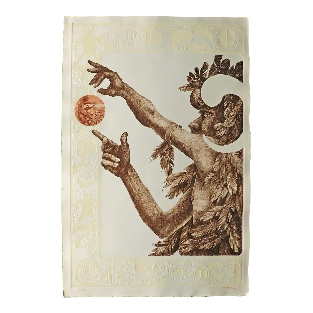 James Rome Signed Numbered Embossed Etching Native American Themed ...