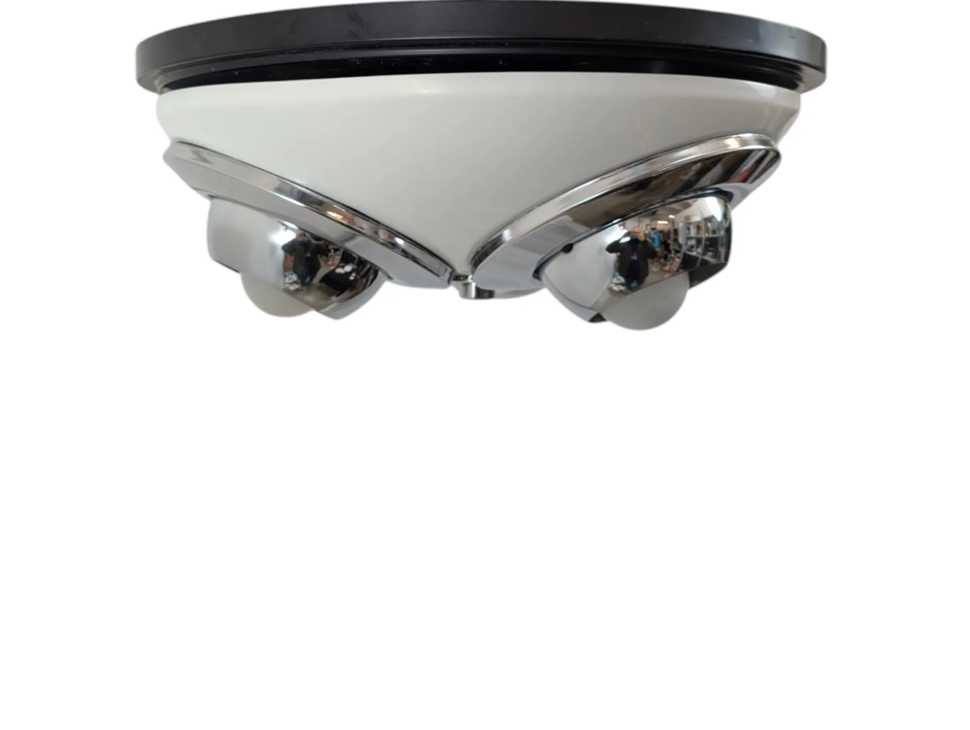 Italian Chromed Metal Ceiling Light with Adjustable Spots, 1970s
