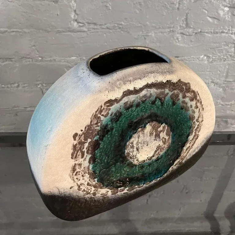 1960s German Fat Lava Vase by Dümler & Breiden Polar 1960s German Fat Lava Vase by Dümler & Breiden Polar