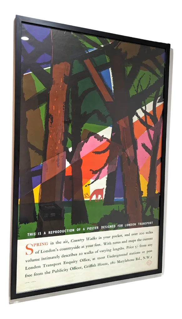 Mid 20th Century Framed London Transport Spring in the Air Poster