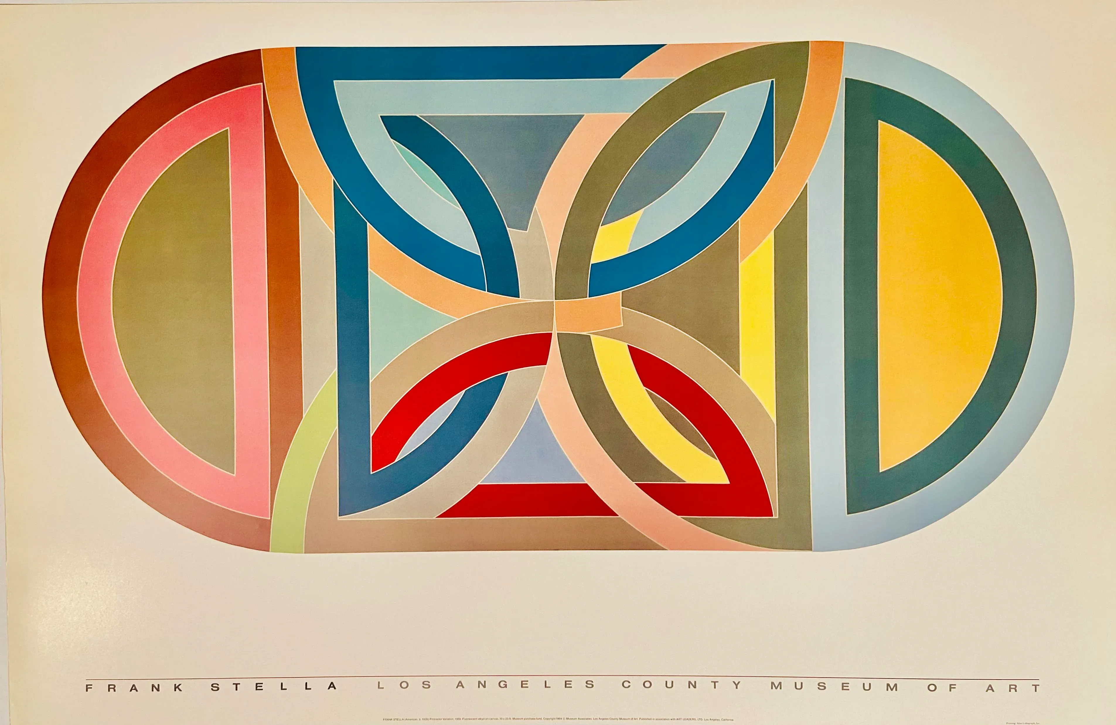 1980s Frank Stella Poster Los Angeles County Museum of Art, 1969