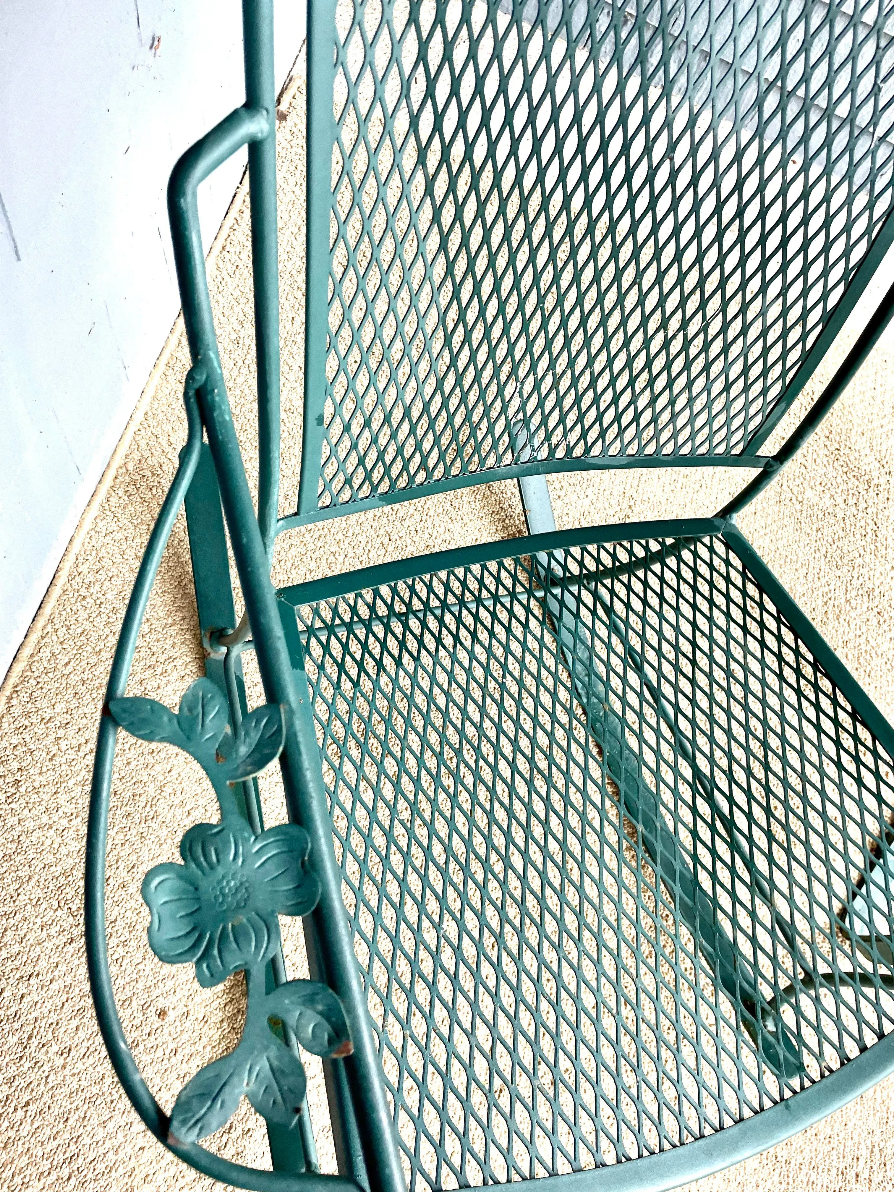 Mid 20th Century Wrought Iron Rocker Bouncer Chair A Pair Chairish