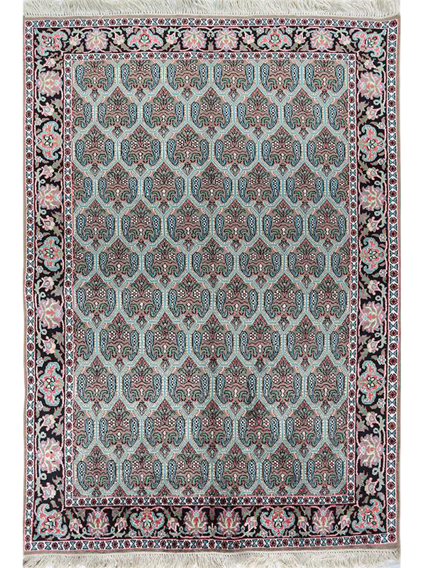 Handwoven Kashmiri Style Silk Area Rug Chairish