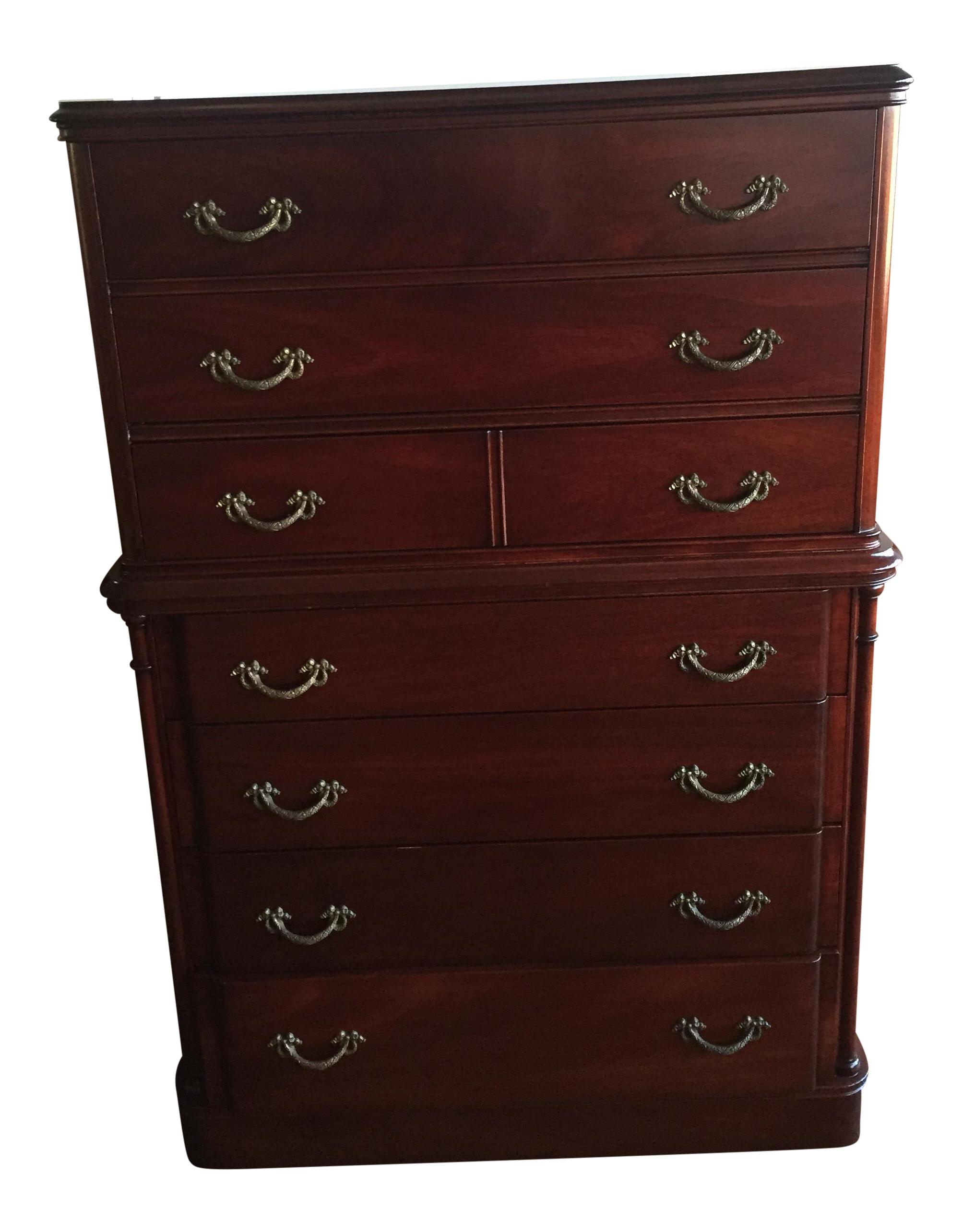 Red Mahogany Highboy Dresser Chairish