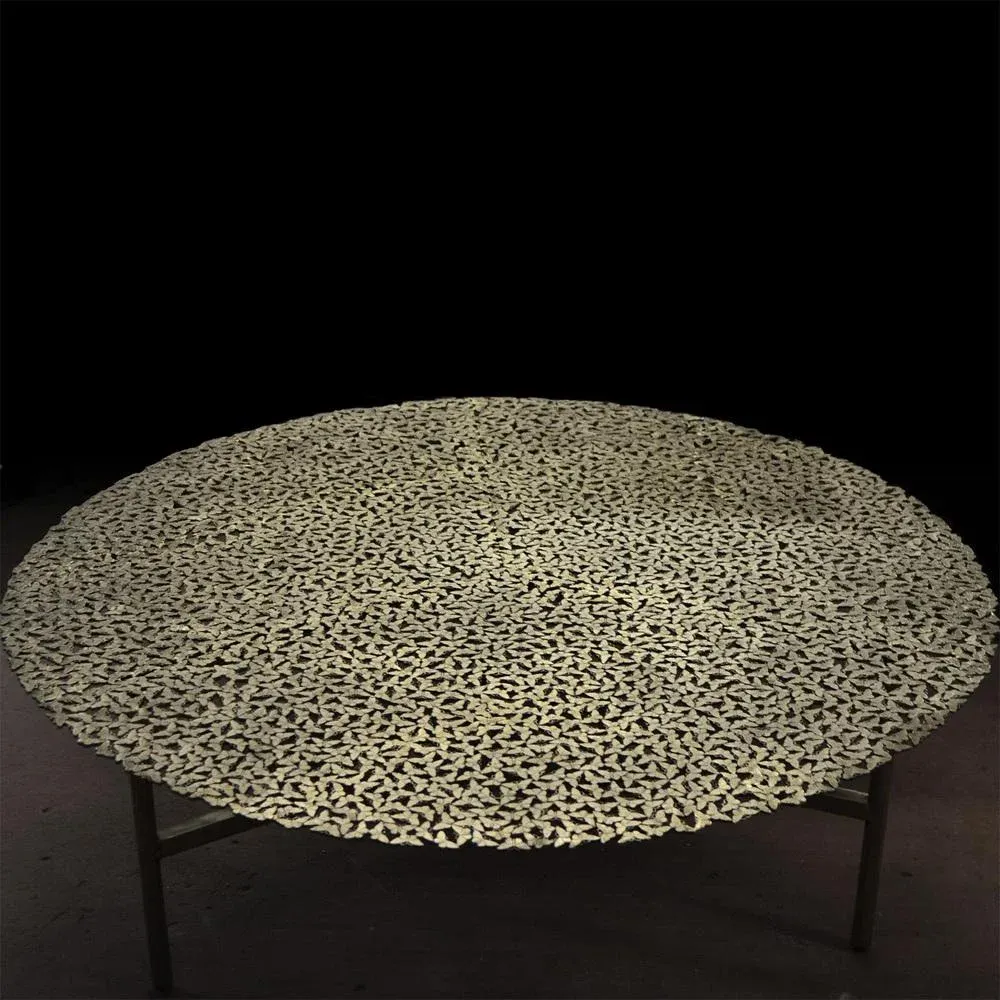 Jean Bronze Round Coffee Table by Fred and Juul