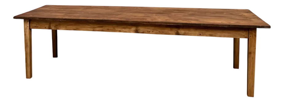 Antique Carved Working Duck DecoyLarge French Pine Farmhouse Table, 1970s