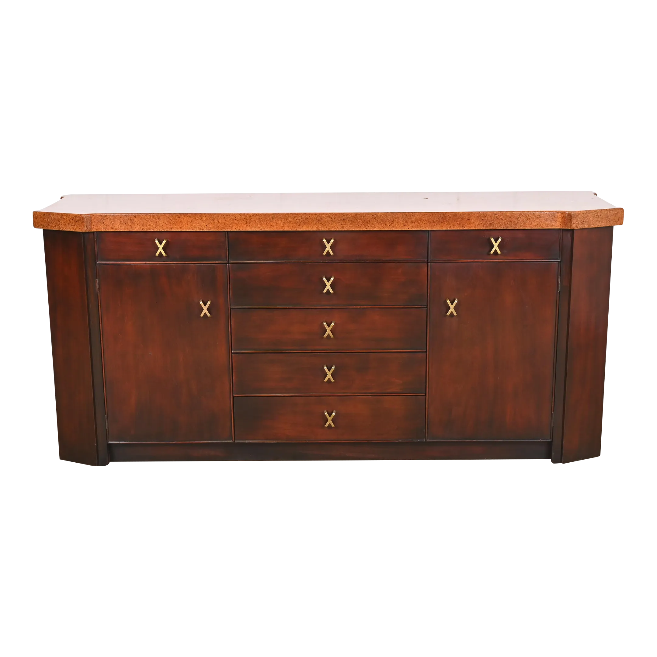 Paul Frankl for Johnson Furniture Mahogany Sideboard or Bar