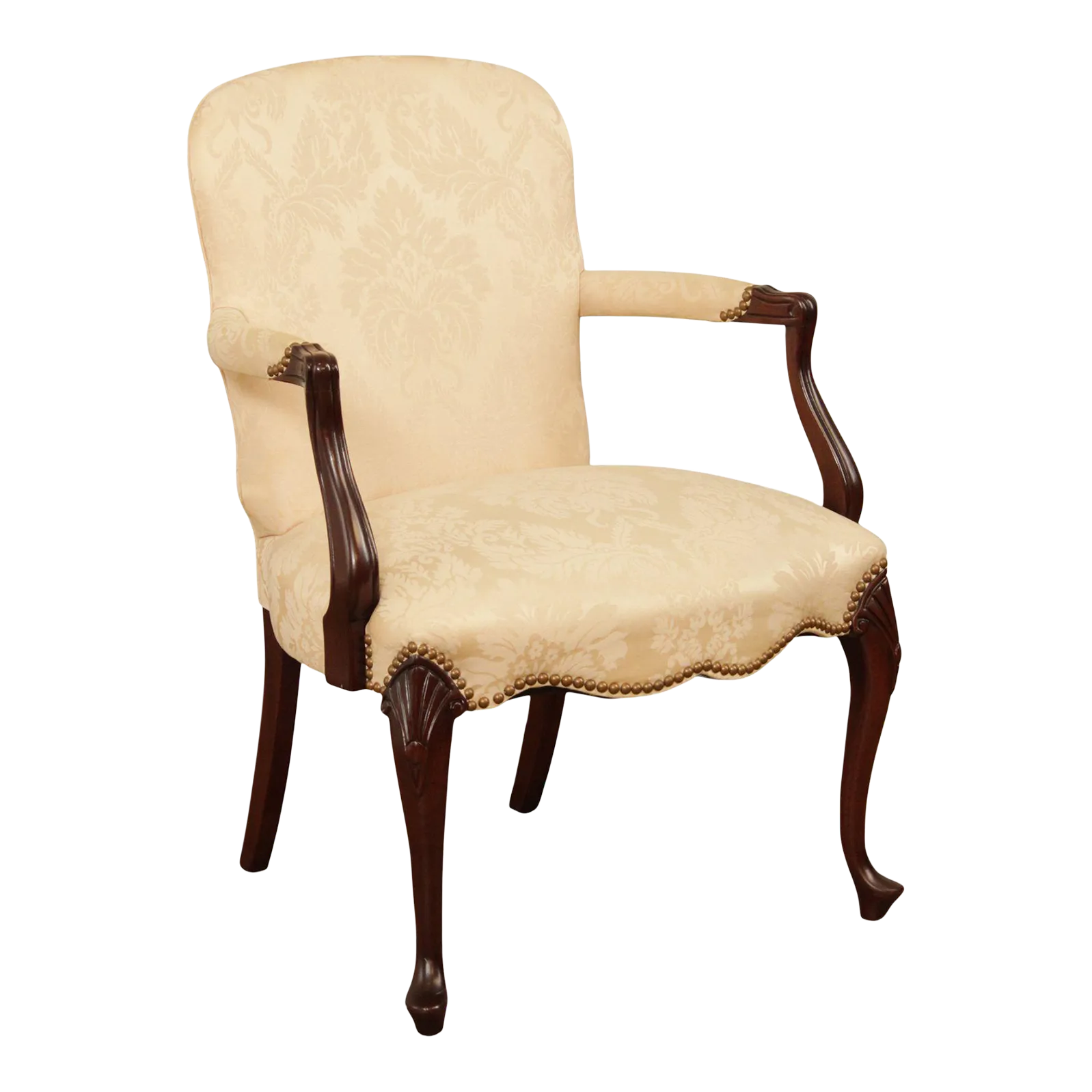 Hickory Chair Queen Anne Style Mahogany Armchair Chairish