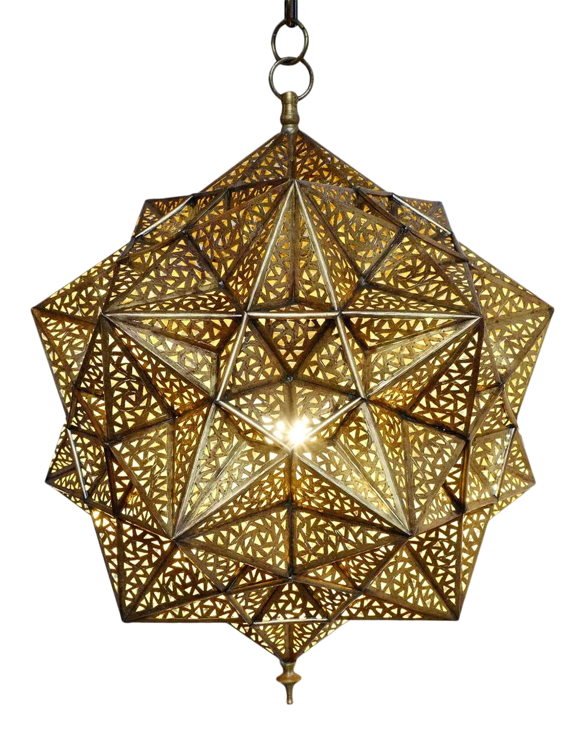 Brass Origami Star Pendant Lantern Small Chairish