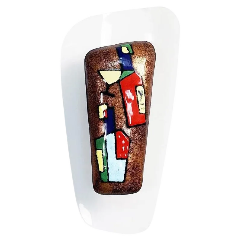 Mid-Century Italian Irregular Geometric Wall Lamp in Plastic and Metal, 1960s