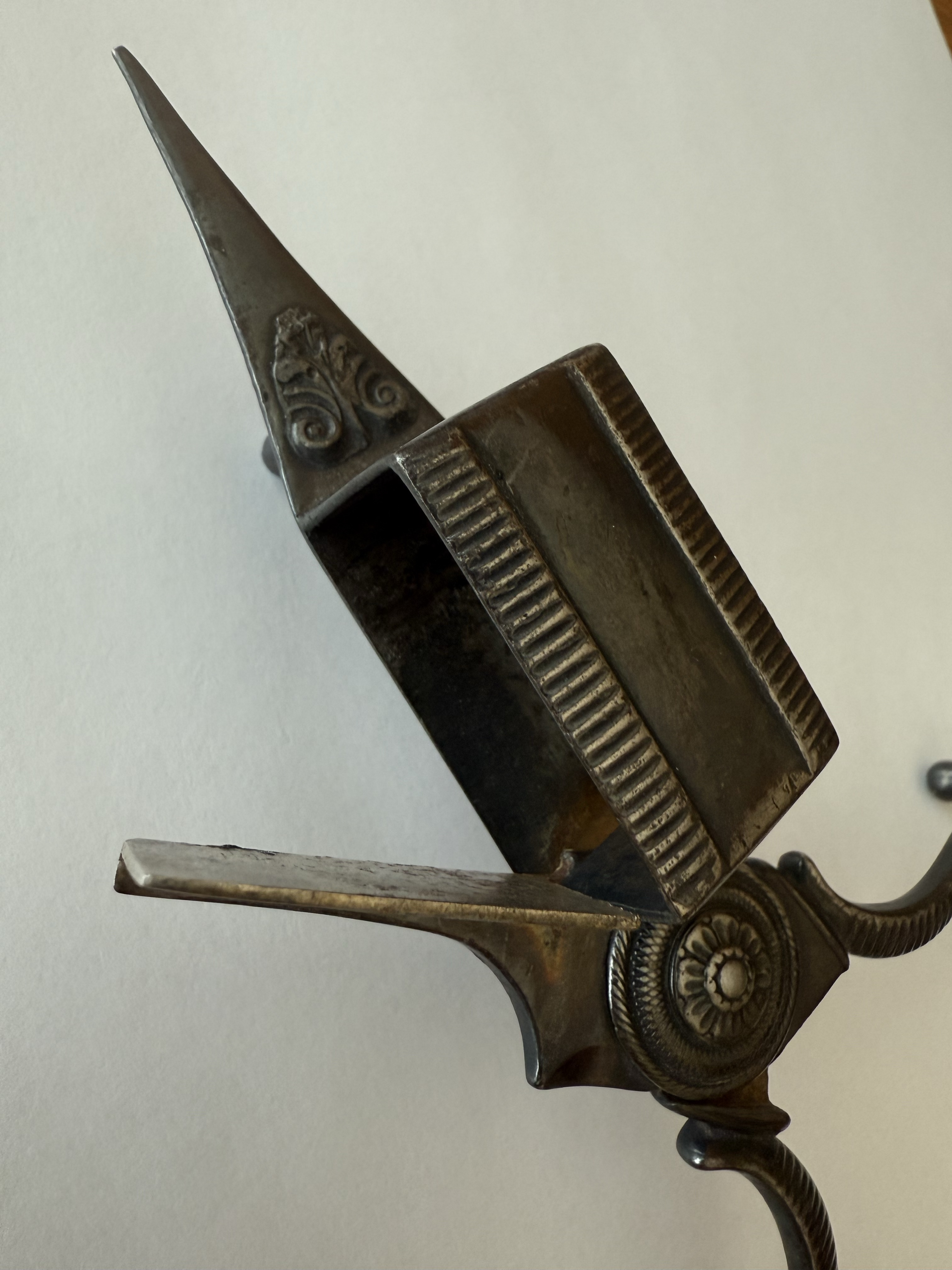 Antique Footed Ornate Candle Snuffer Wick Cutter / Trimmer  display picture 1