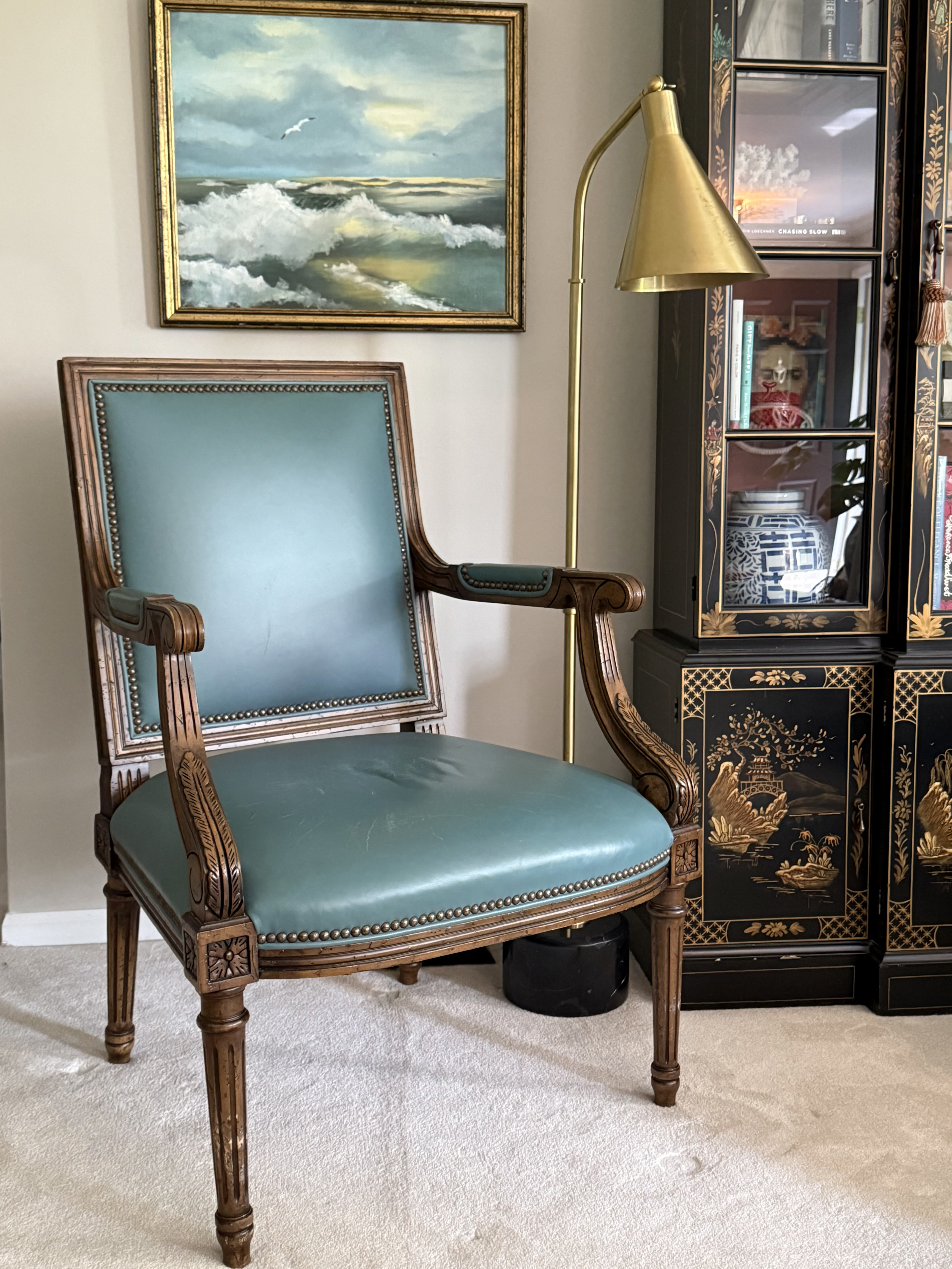 French Louis Xiv Louis Xv Chair Reproduction Louis XV Rocaille