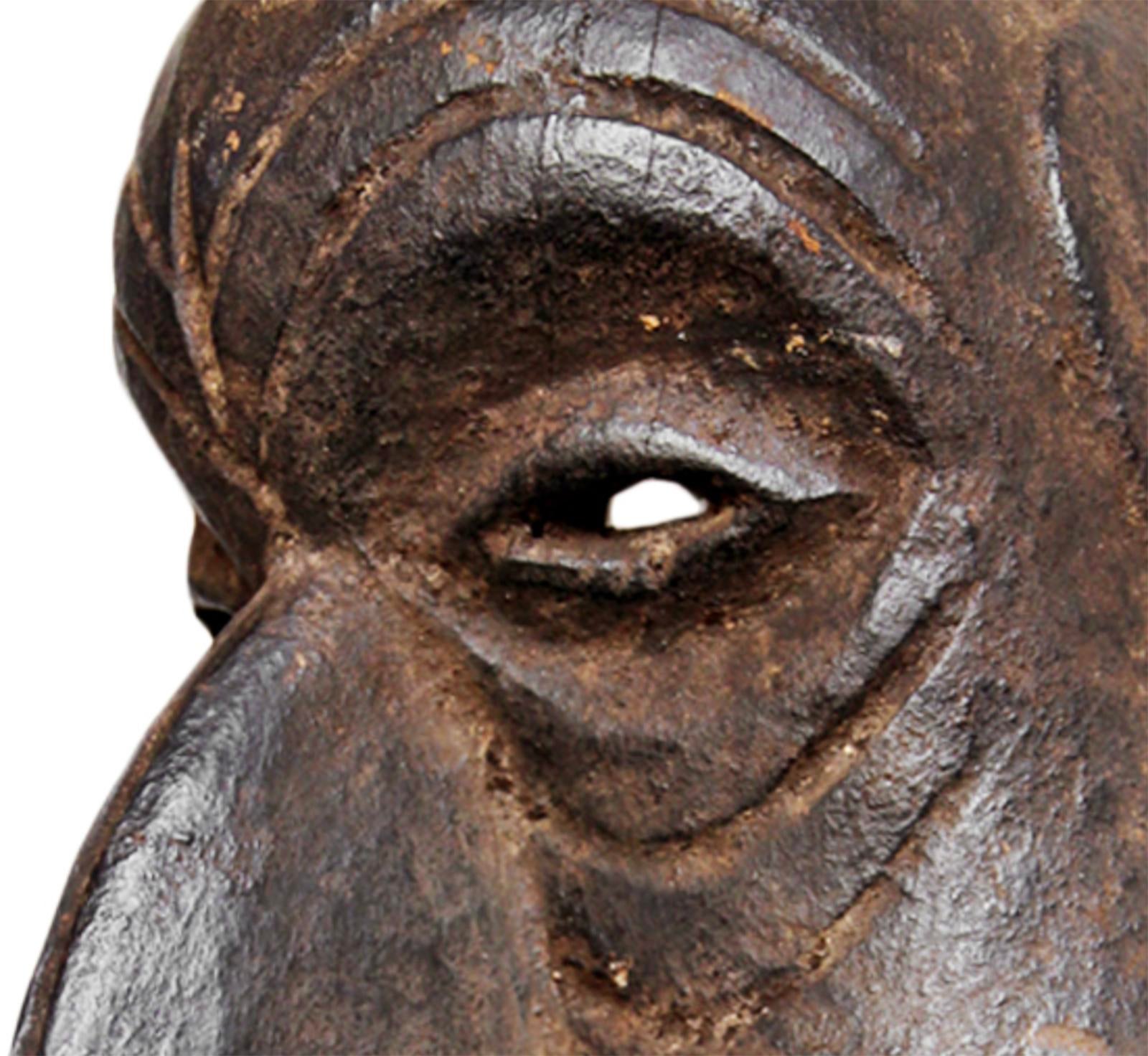 Vintage Congo Hemba Tribal Mask / Sculptural Wall Object