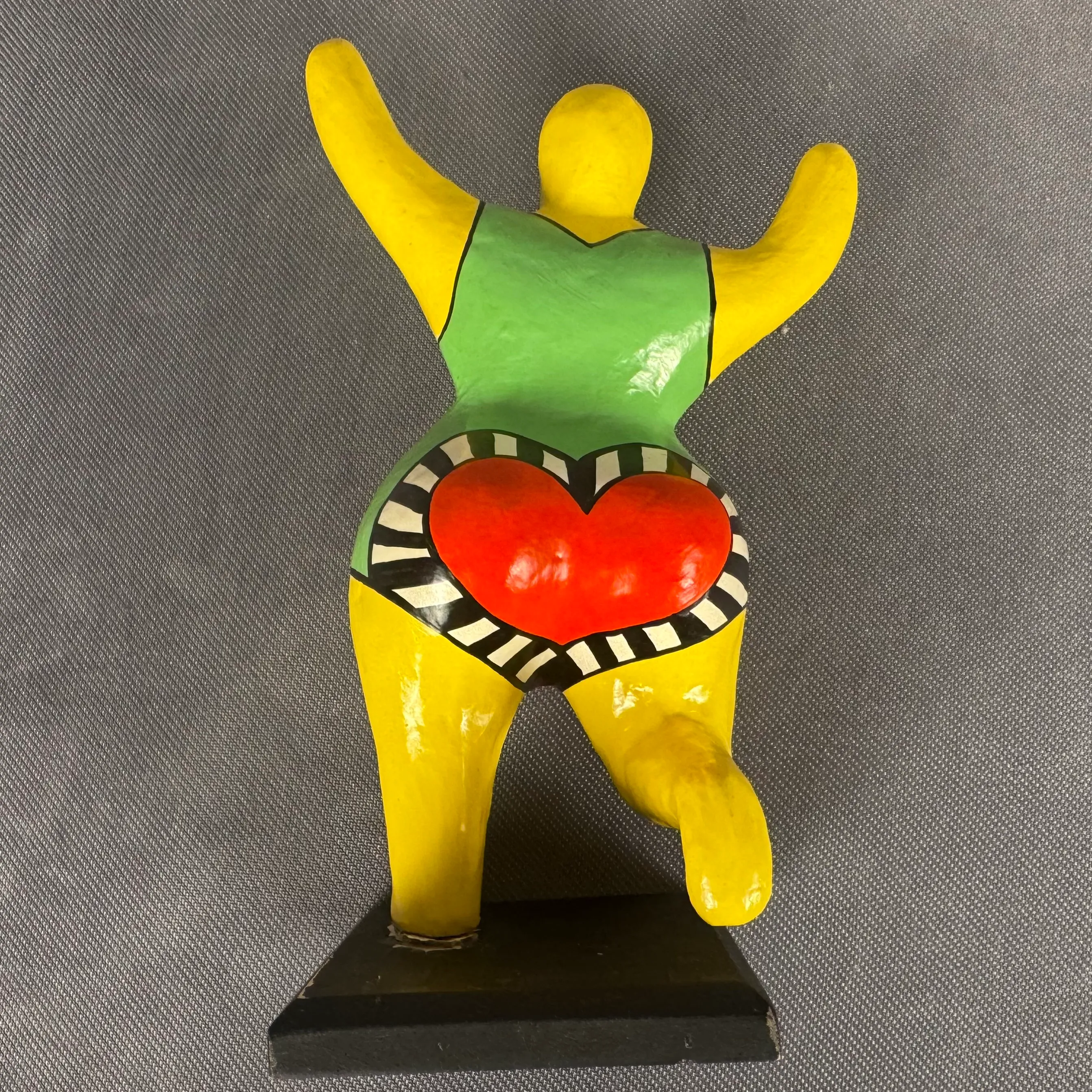 1980s After Niki De Saint Phalle Nana Paper Mache Polychrome