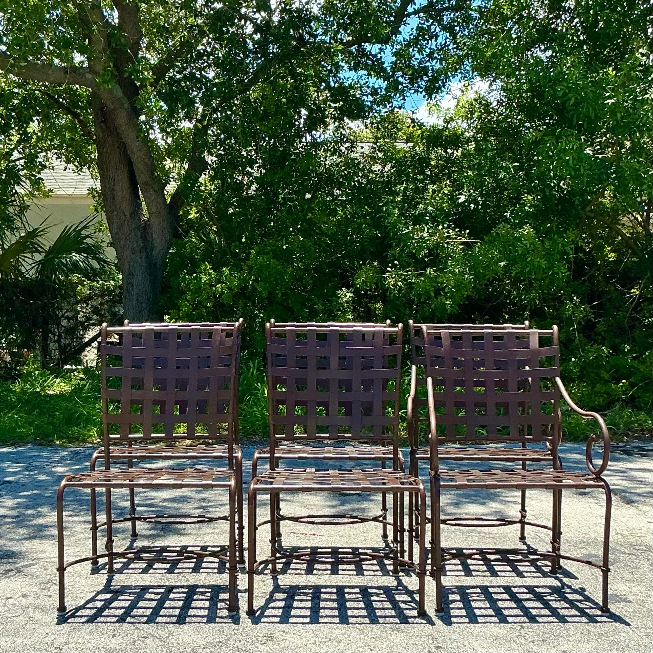 Vintage Regency Brown Jordan “Florentine” Cast Aluminum Dining