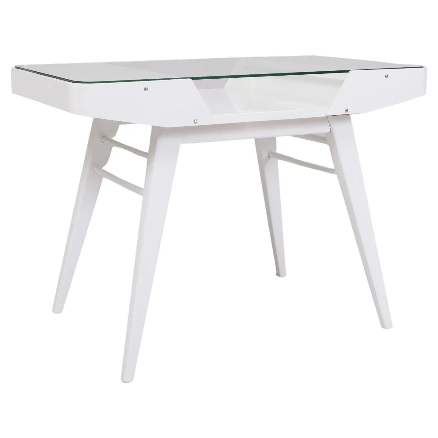Mid-Century Czech White Table by František Jirák for Tatra, 1950s