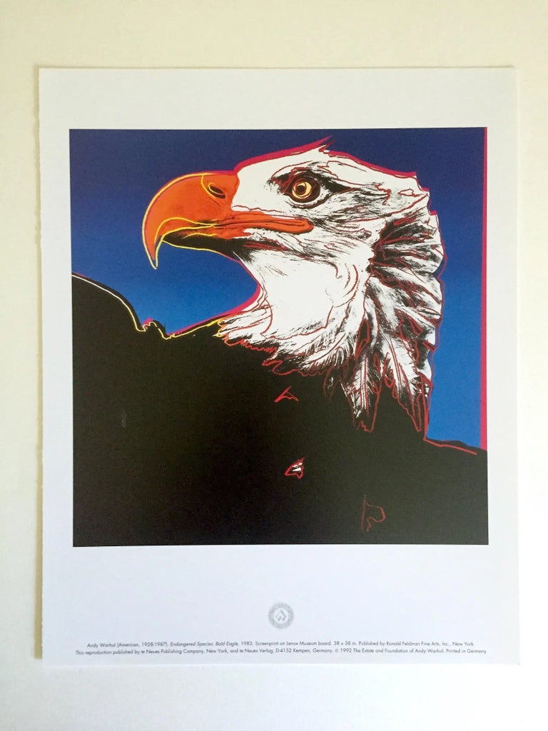 Andy Warhol Estate Vintage 1992 Endangered Species Lithograph