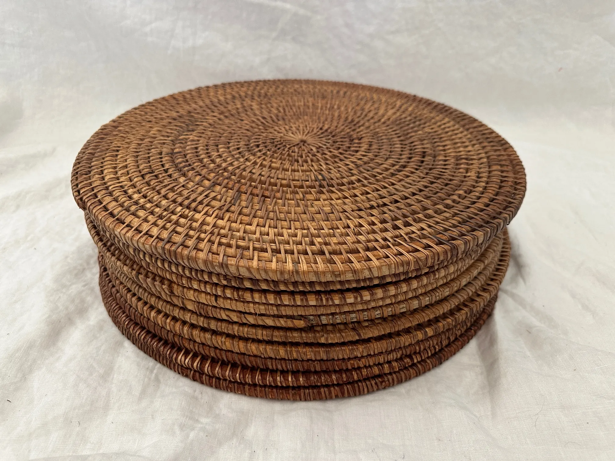 Woven Rattan Napkin Rings-Set of 14