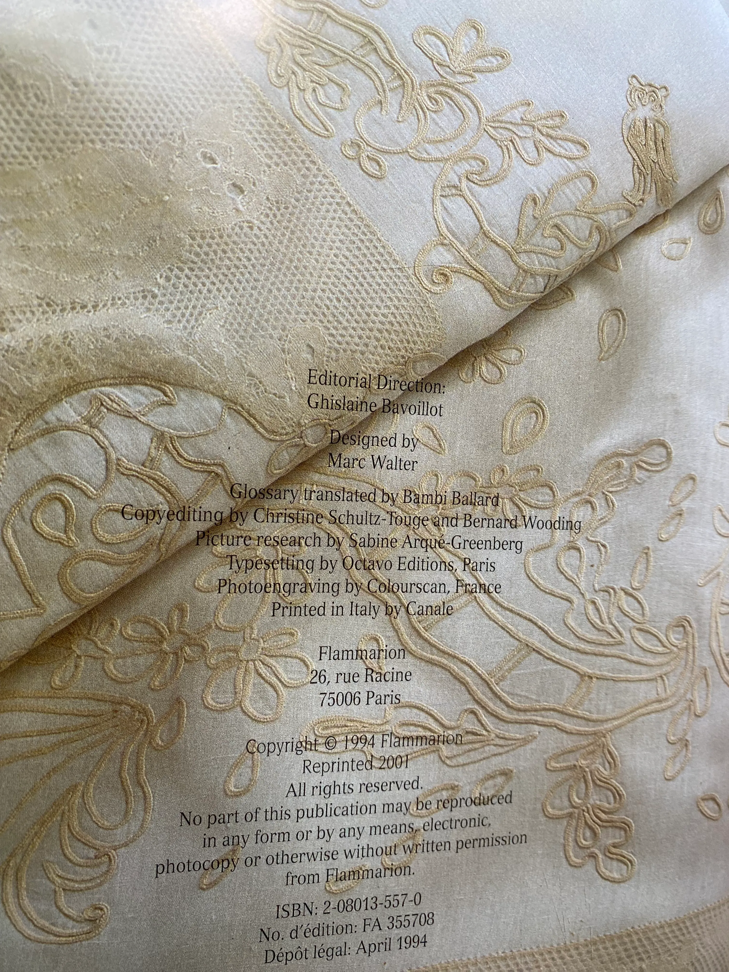 The Book of Fine Linen by Francoise De Bonneville | Chairish