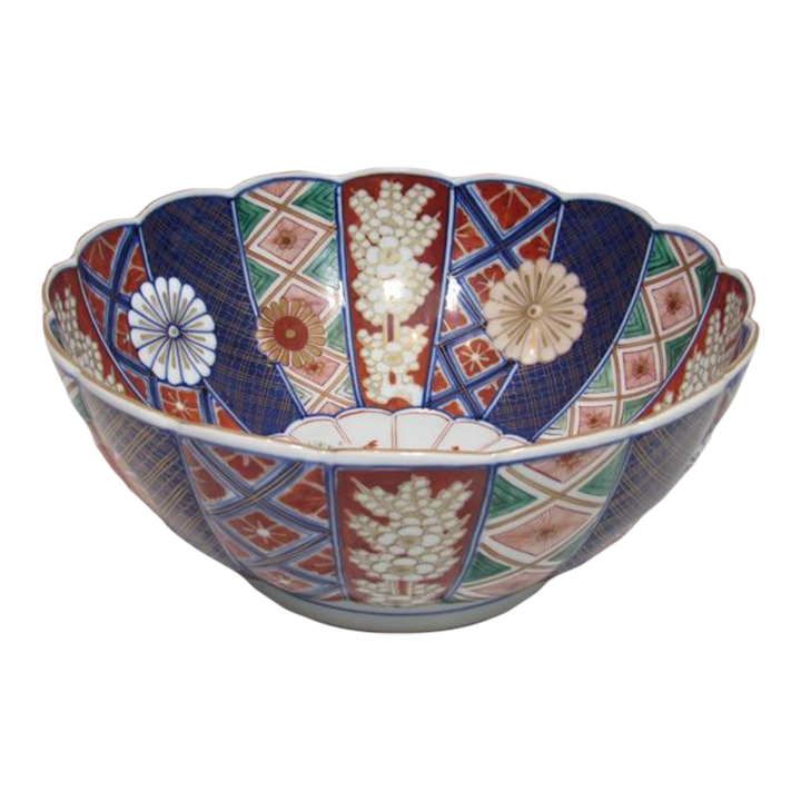 Large Japanese Imari Porcelain Bowl Chairish