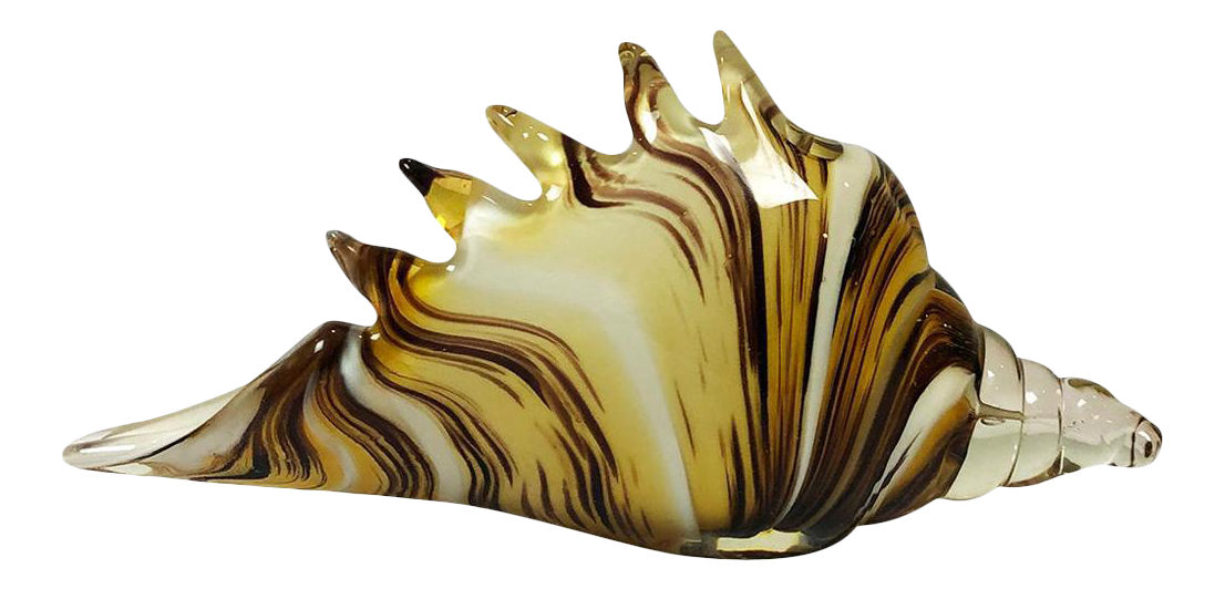 Murano Shell Vase | Chairish