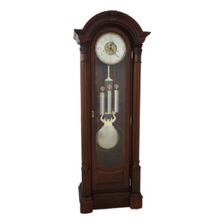 Sligh Dome Top Empire Cherry Grandfather Clock | Chairish