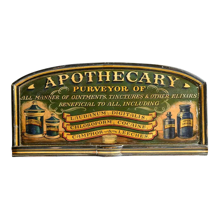 Painted Apothecary Sign | Chairish