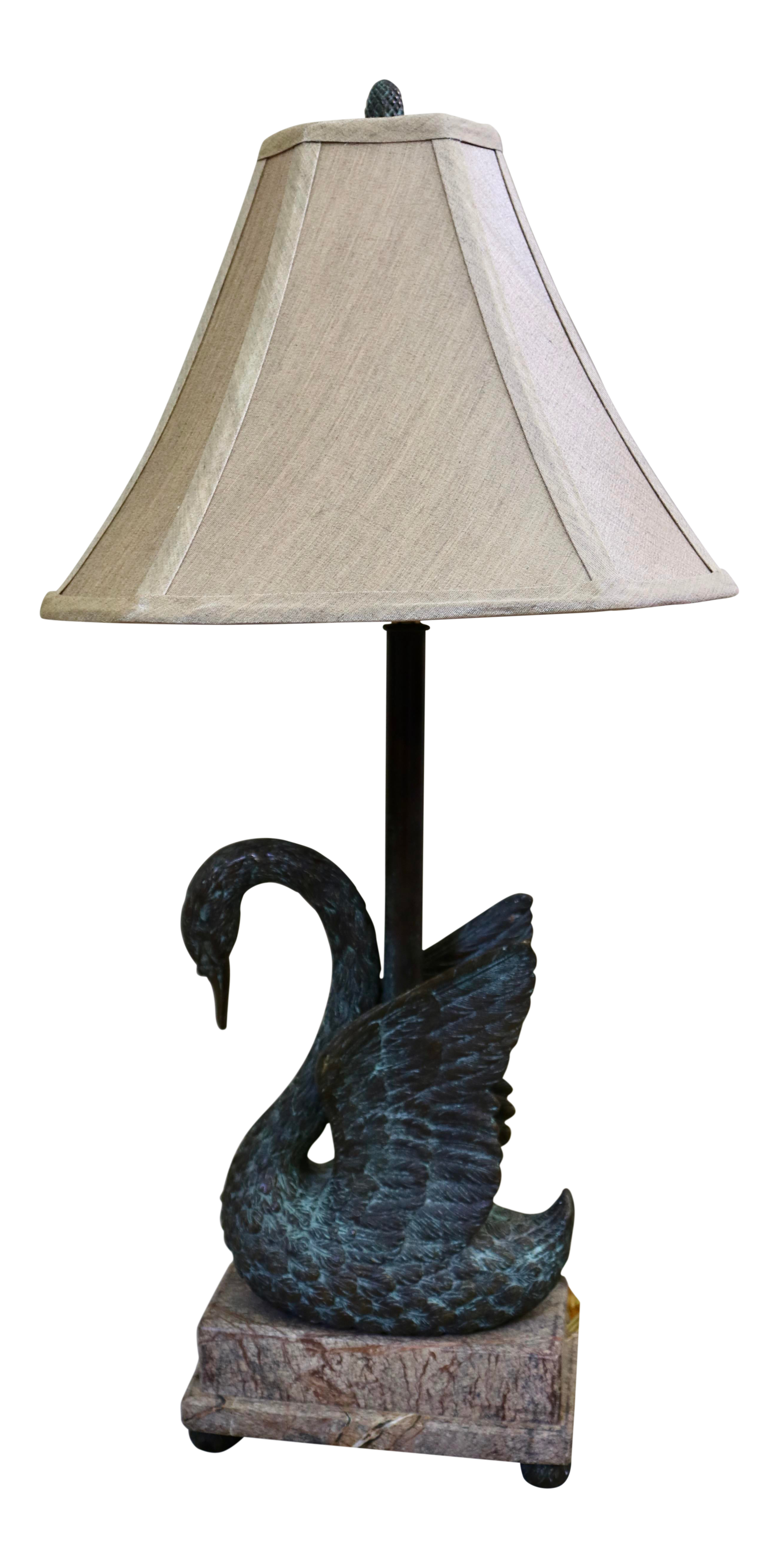 swan table lamp