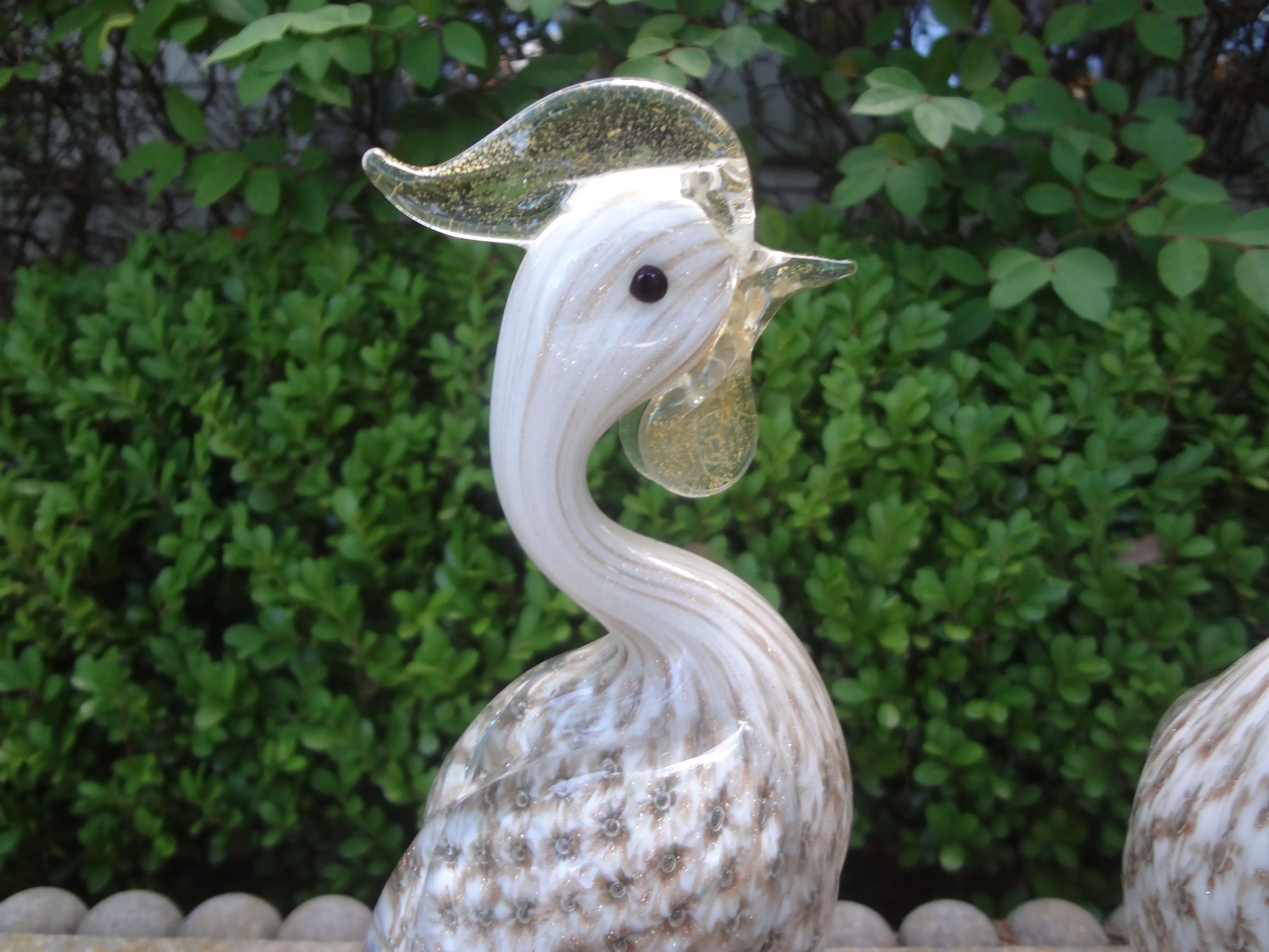 Pair of Murano Glass Birds Attributed to Archimede Seguso