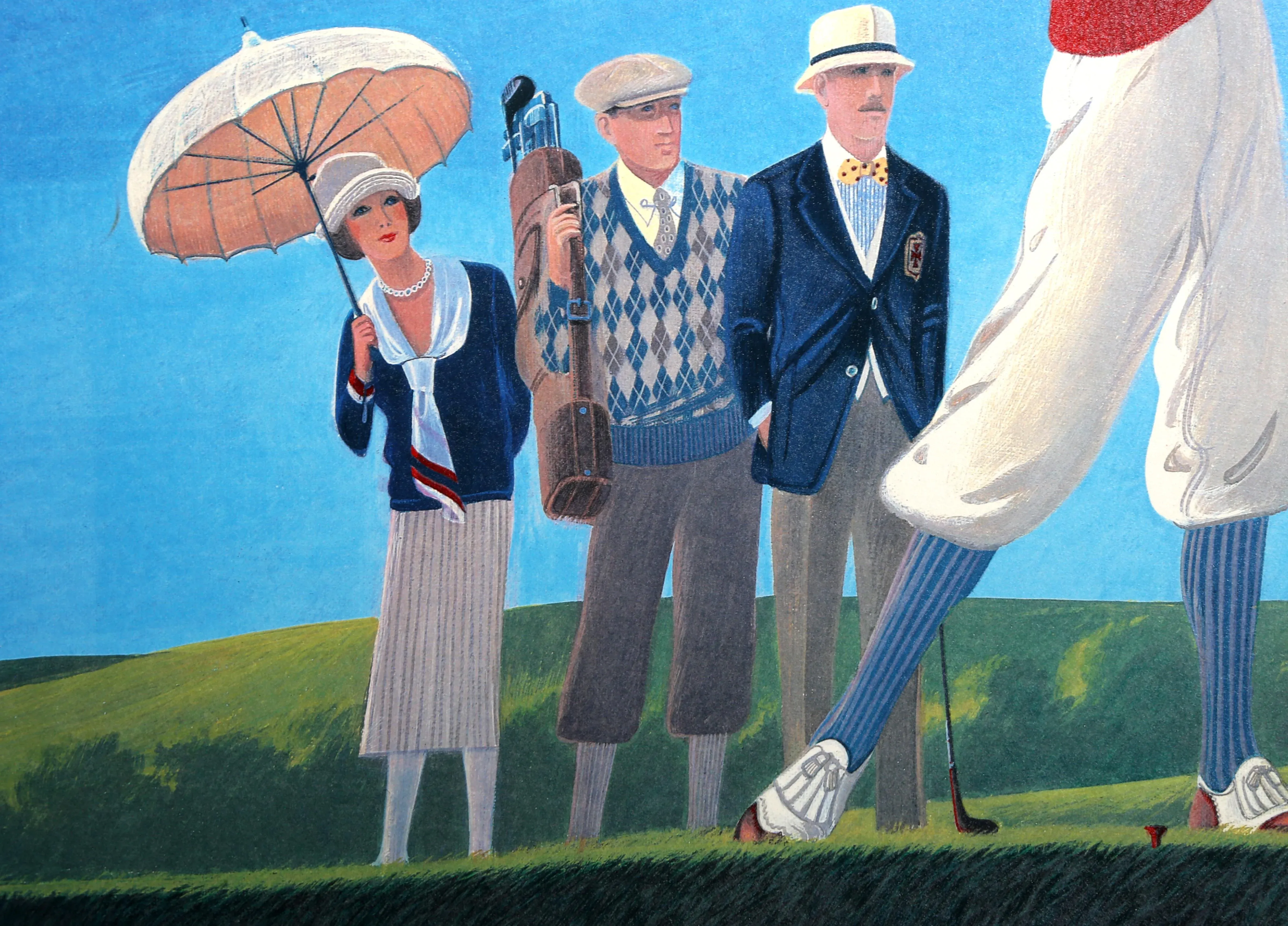 Golf, Chuck Wilkinson Lithograph, Signed and Numbered in