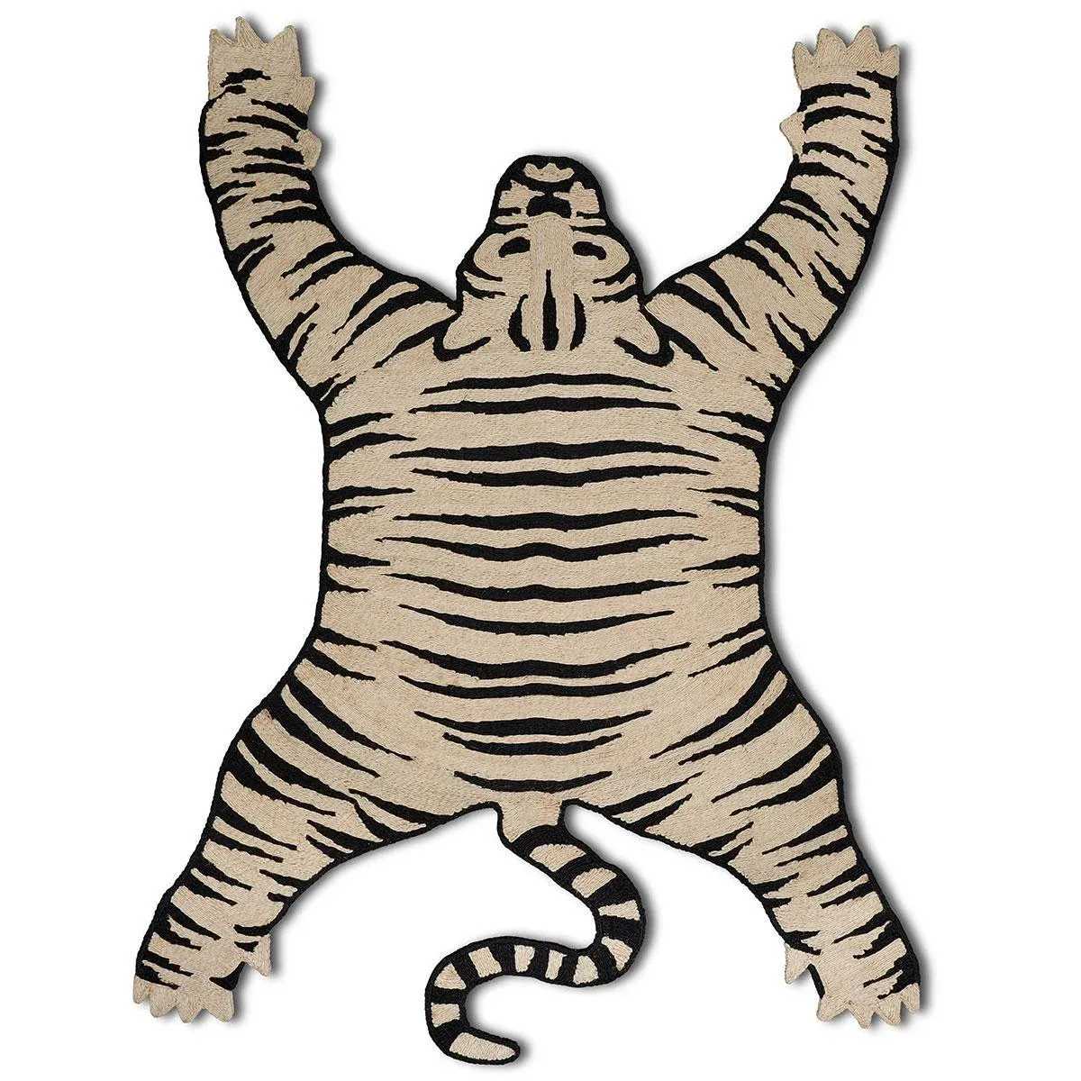 Schumacher x Charlap Hyman & Herrero Tigre Rug in Natural & Black