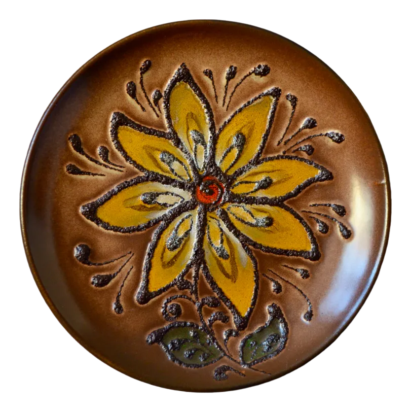 Fat Lava Mural Ceramic Plate, 1970s