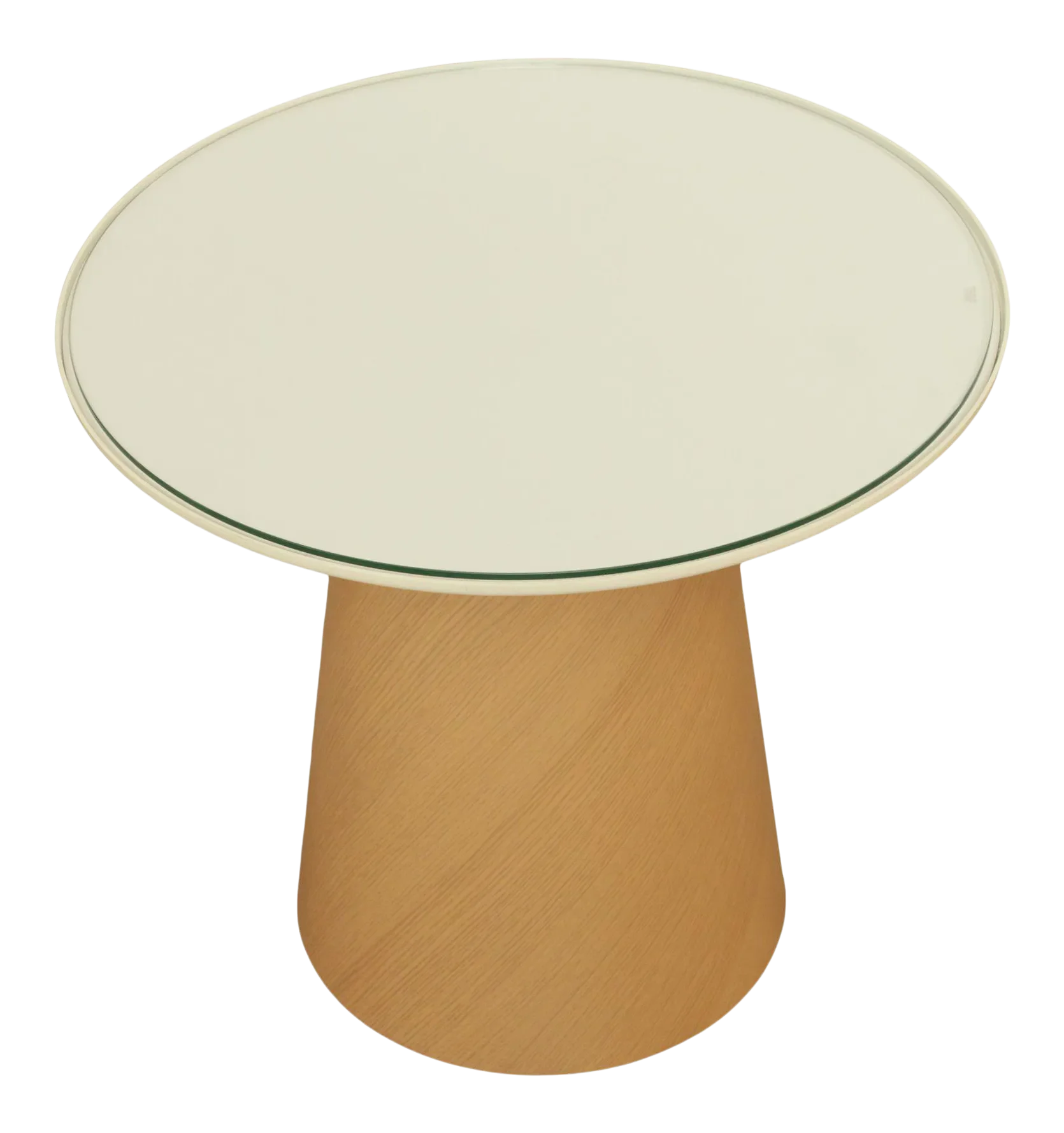 Steelcase Modern Campfire Paper Round Glass Top Side Table Chairish