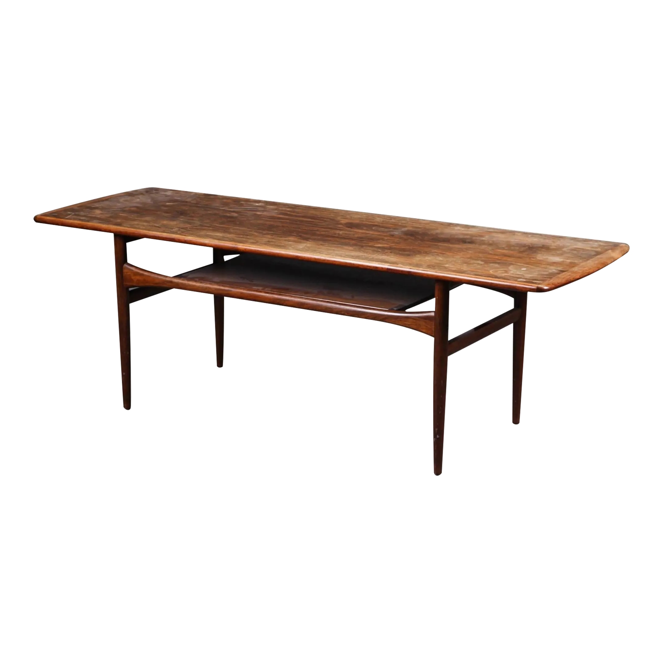 Mid 20th Century Highly Figured Brazilian Rosewood Coffee Table by