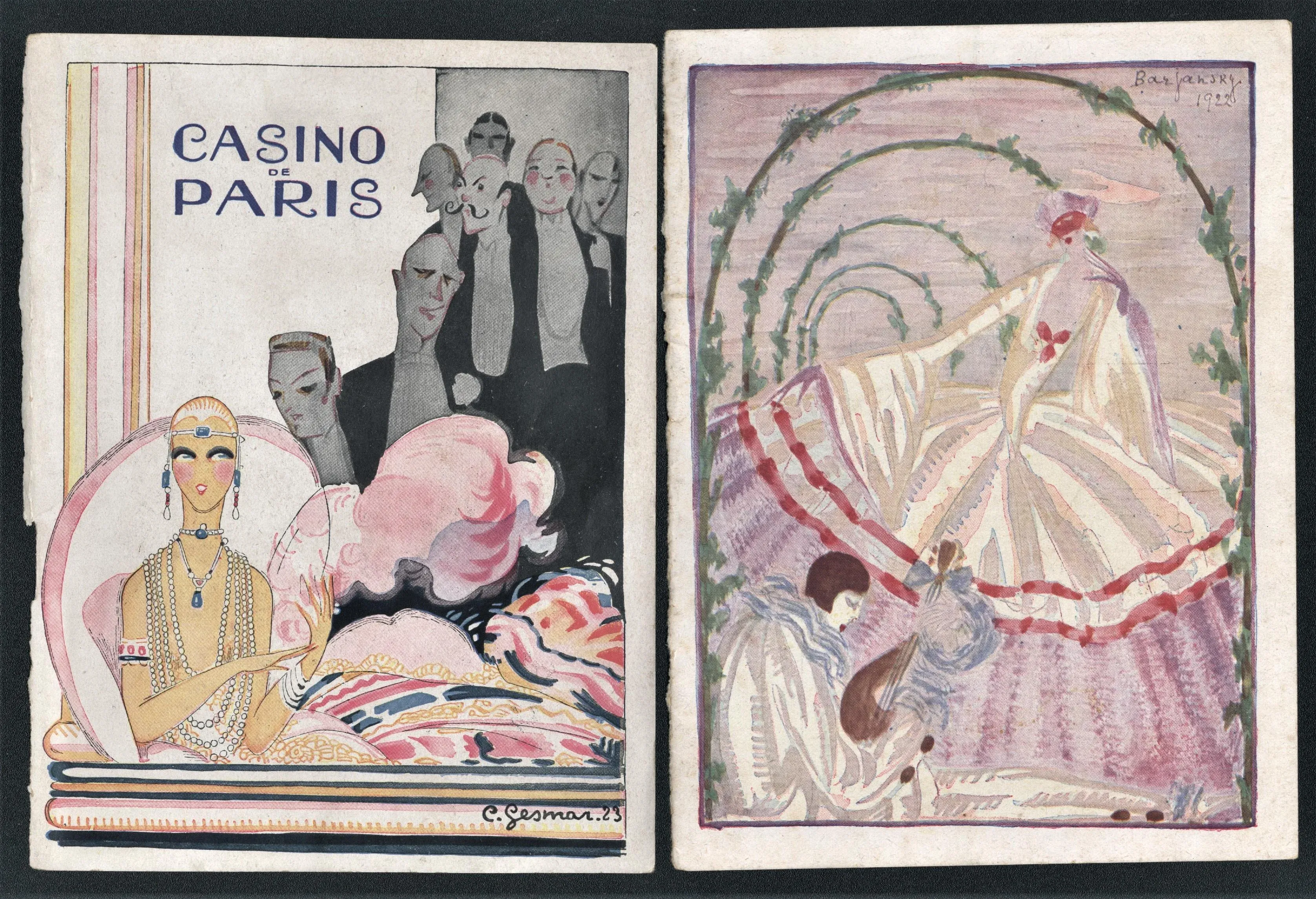 アート・デザイン・音楽 A collection of Antique print in Europe Claudius Chanel Framed Matted Print 1934 Art Deco Woman