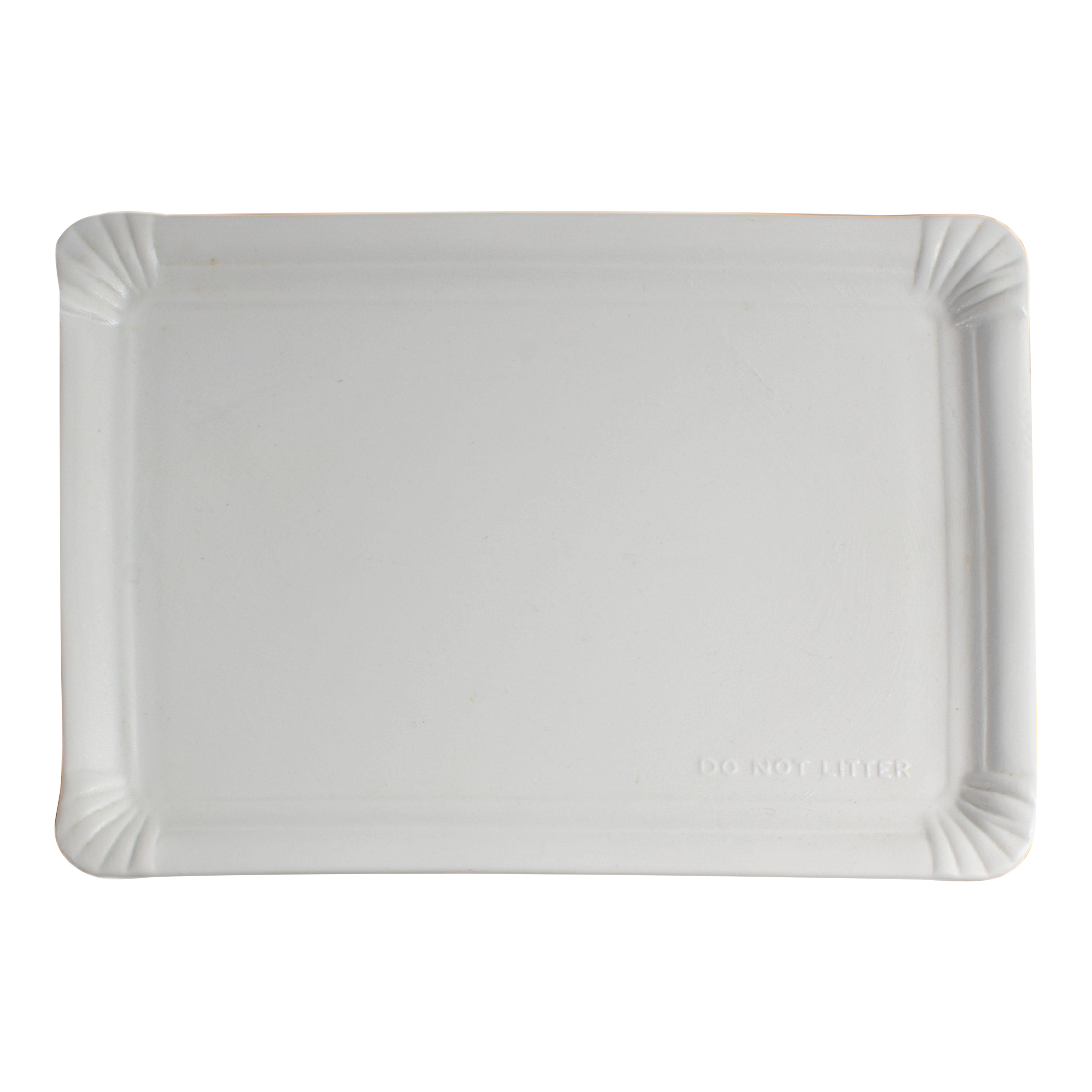 Rosenthal Do Not Litter Bisque Porcelain Rectangular Plate Chairish