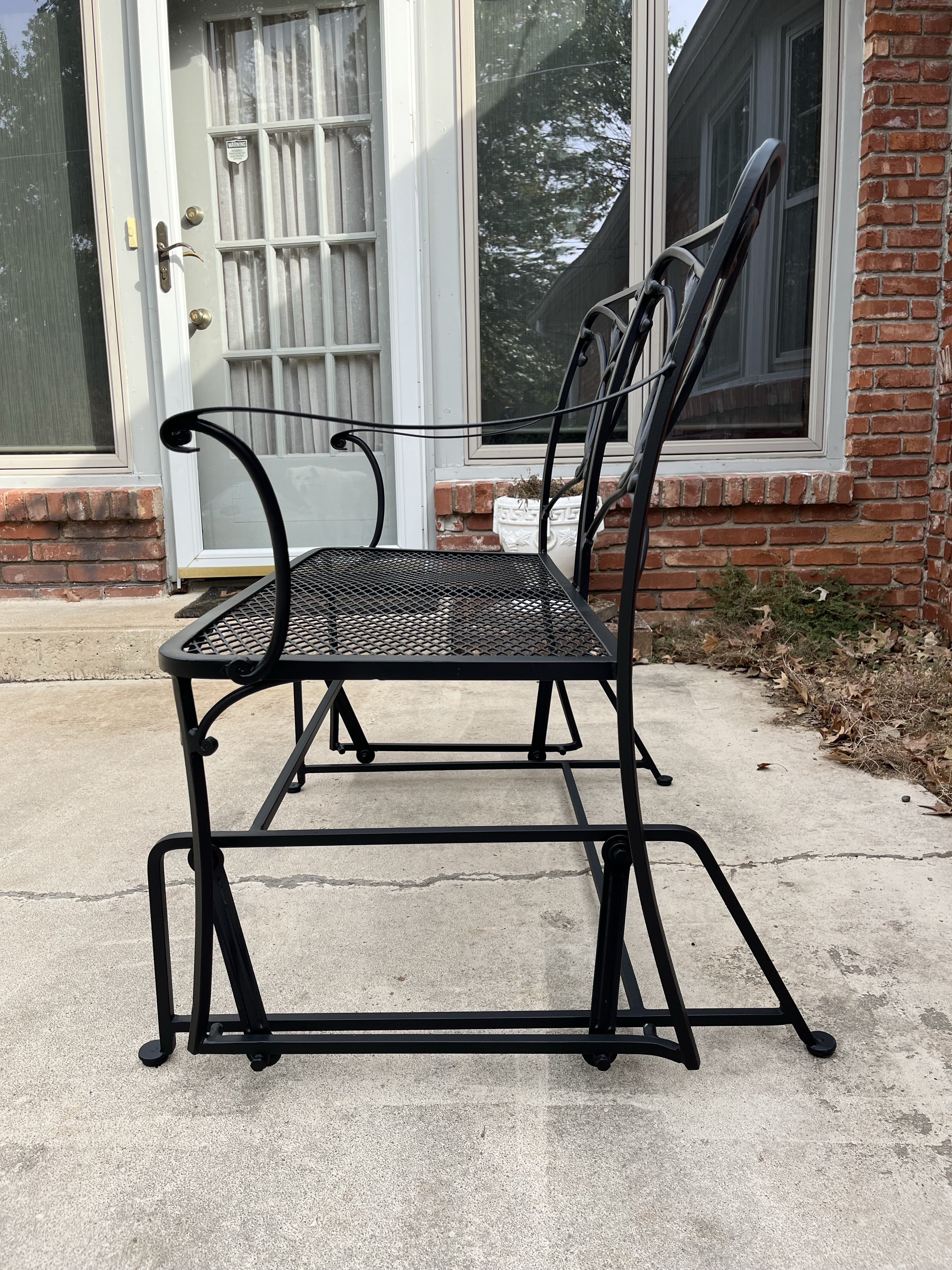 Glider Bench Vintage Metal Glider With Springs Vintage Metal Mesh