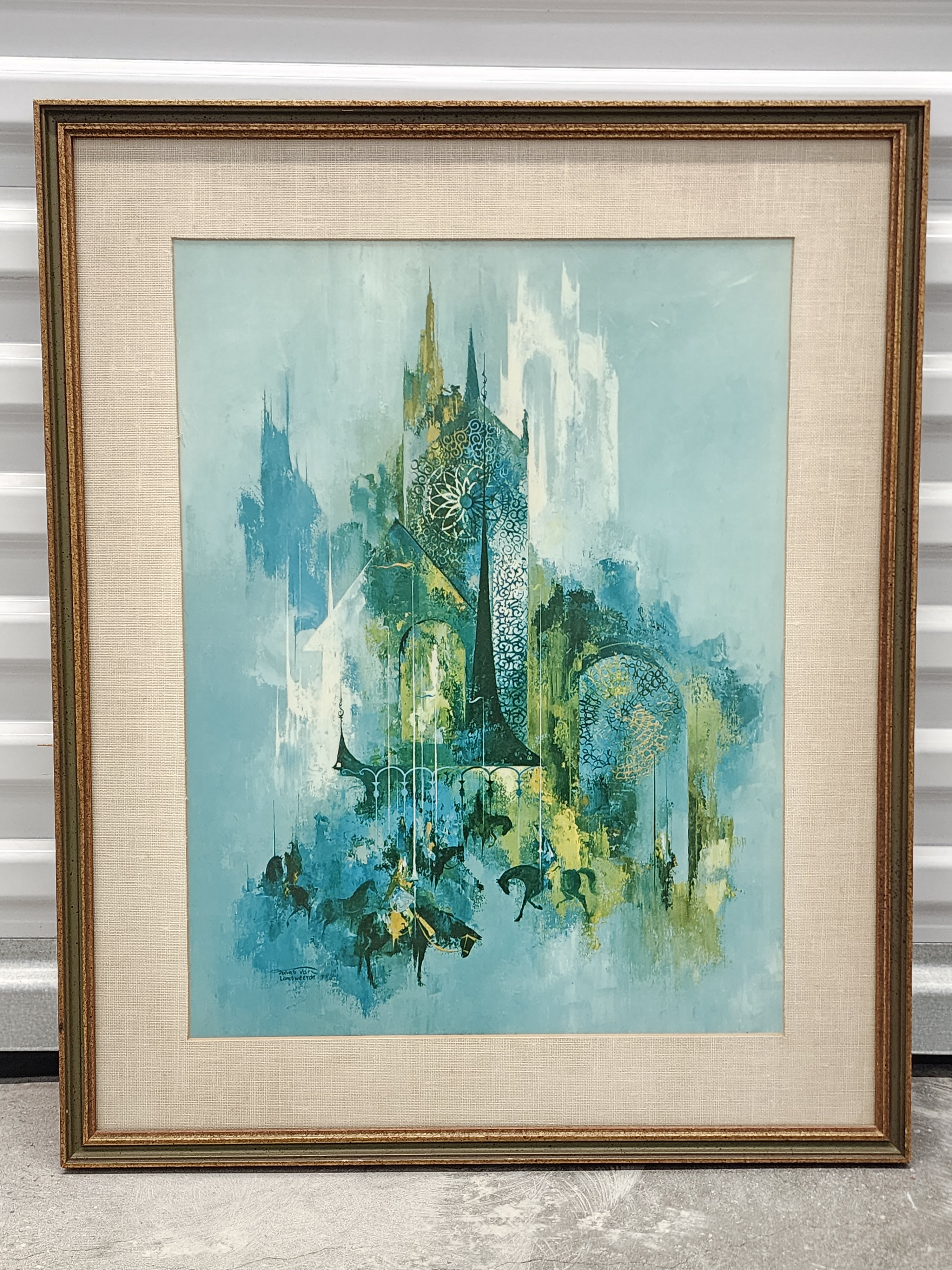 Frans van LamsweerdeThe Tournament リトグラフ Mid Century Modern Framed Print 