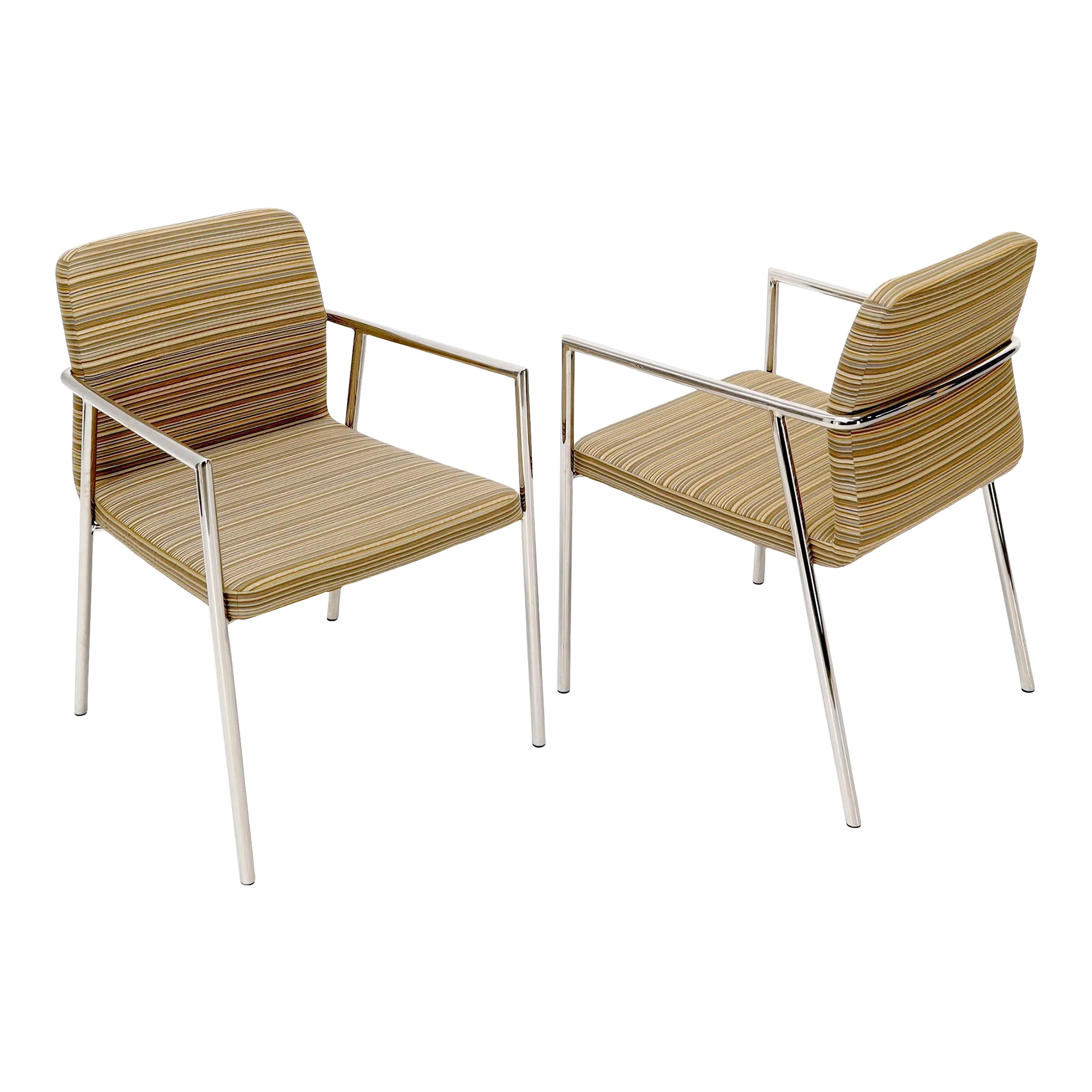 Pair of Bauhaus Style MidCentury Modern Style Chairs by Bernhardt